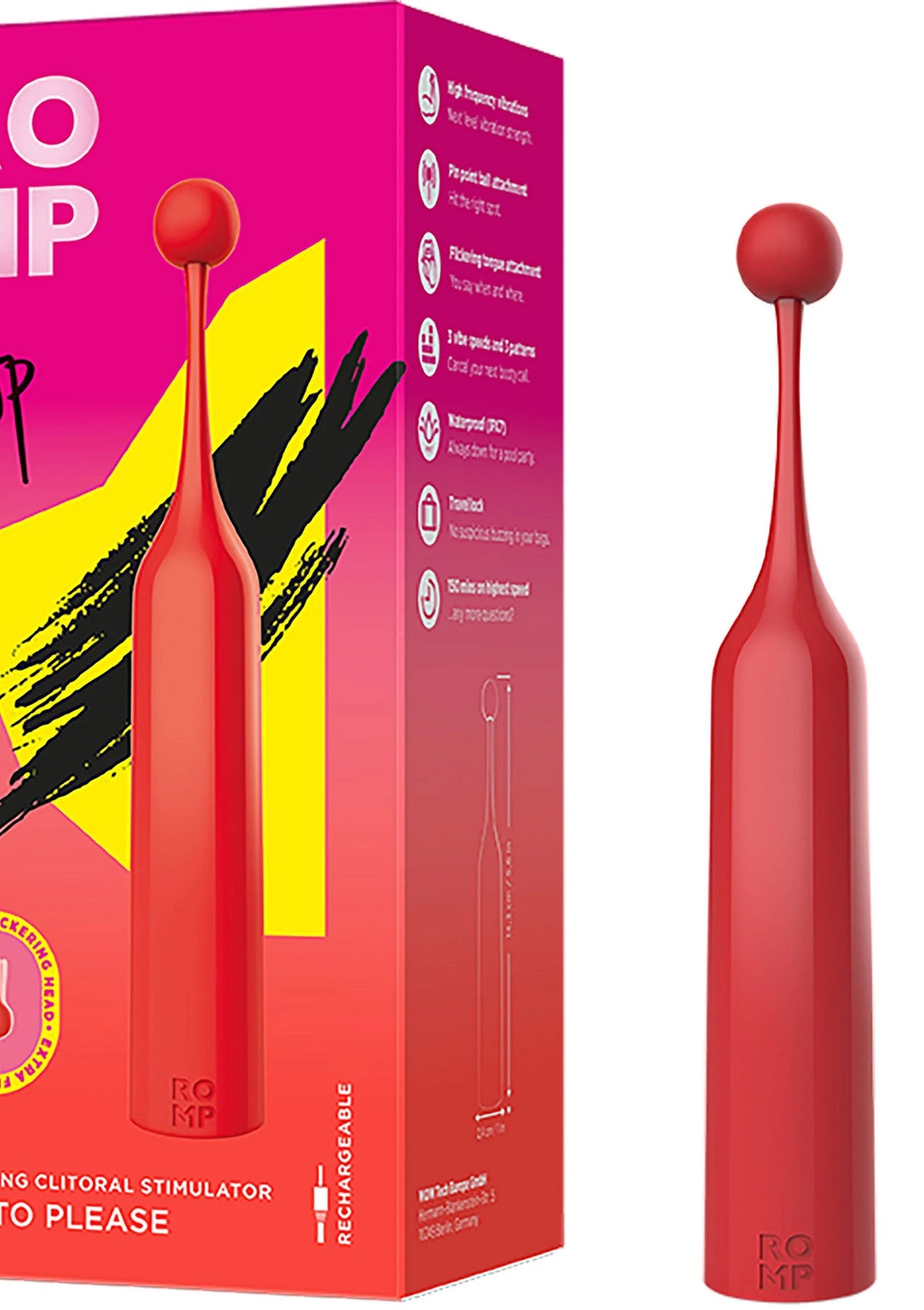 Bestel: Pop tip vibrator by Romp - bij Happytoys: de erotische sex webshop | liever Happy dan Easy ⭐⭐⭐⭐⭐