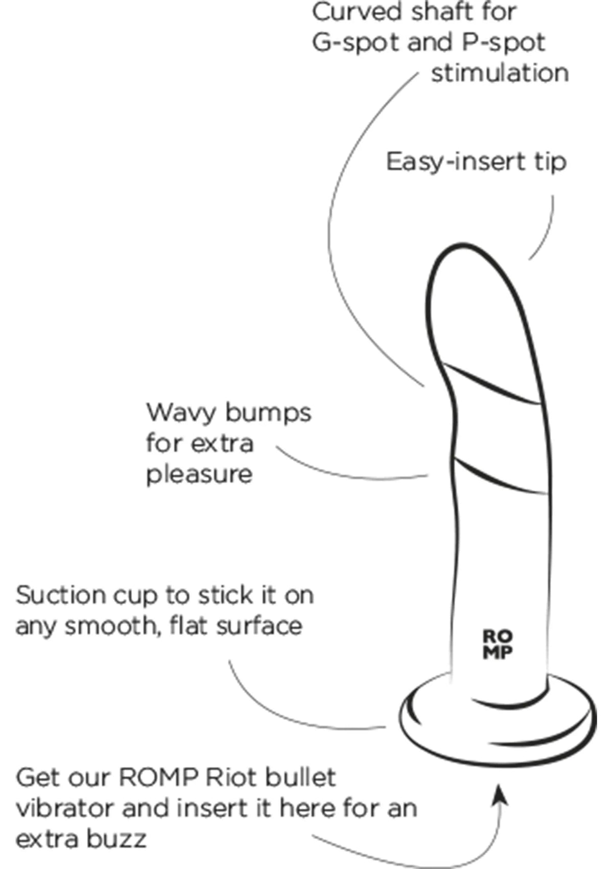 Bestel: Piccolo Dildo by Romp - bij Happytoys: de erotische sex webshop | liever Happy dan Easy ⭐⭐⭐⭐⭐