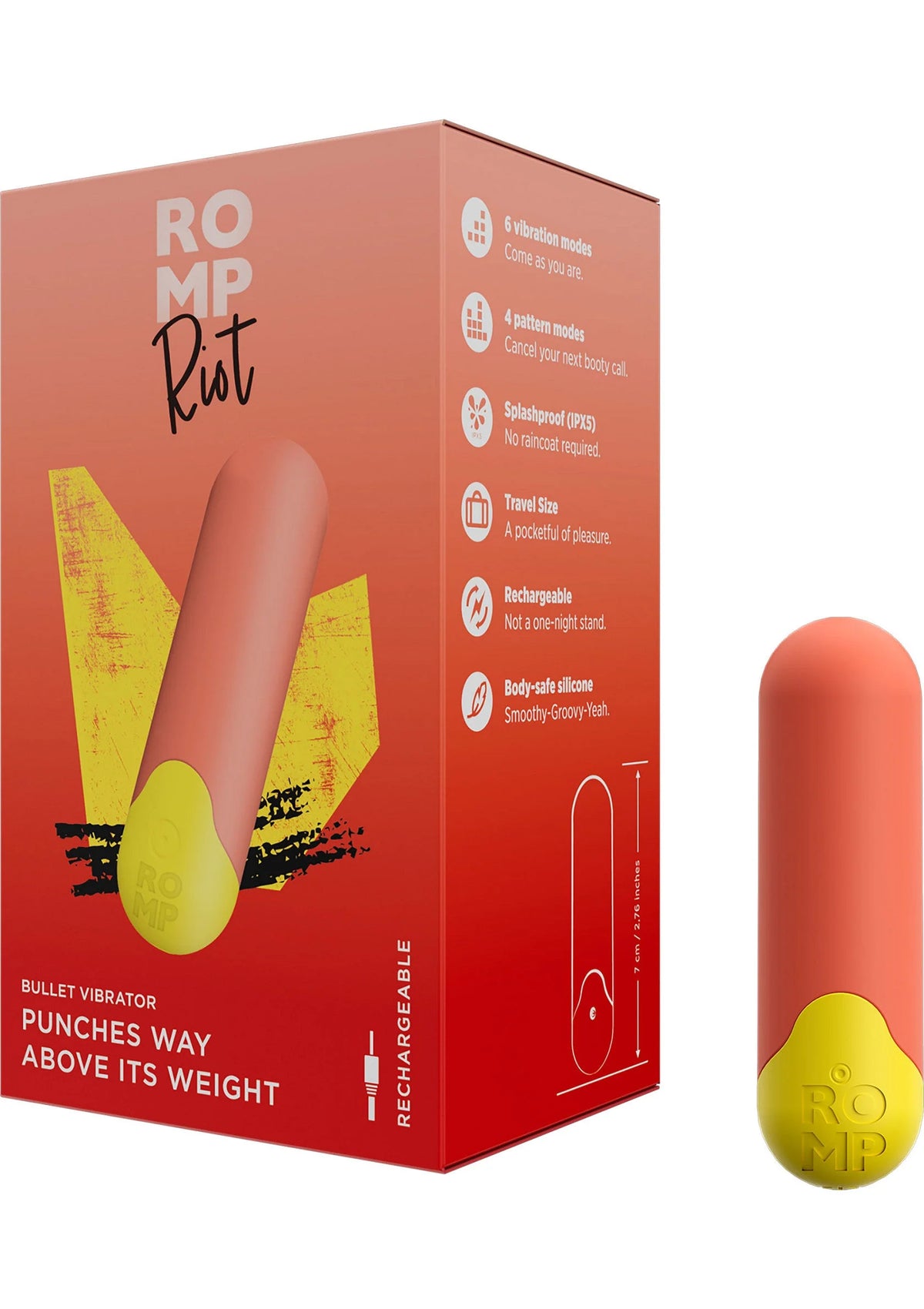 Bestel: Riot Mini Vibrator by Romp - bij Happytoys: de erotische sex webshop | liever Happy dan Easy ⭐⭐⭐⭐⭐