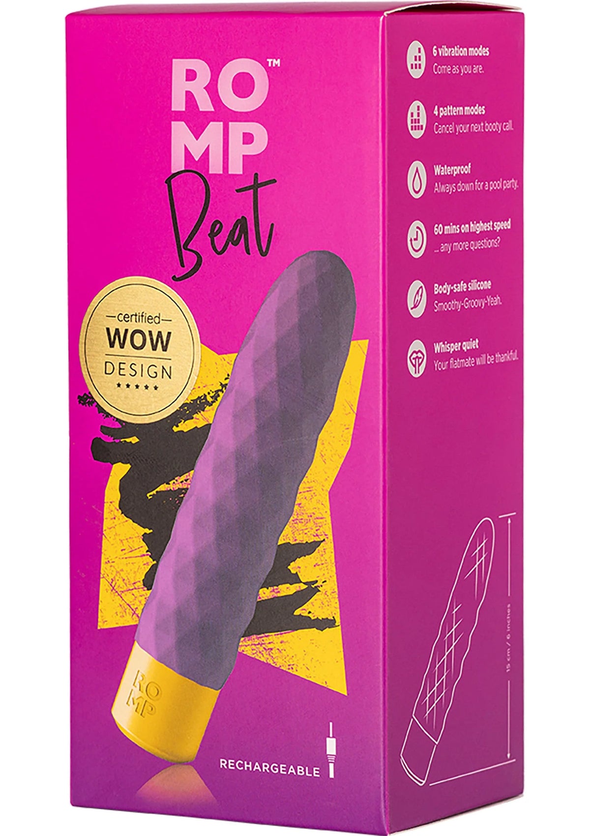 Bestel: Beat vibrator by Romp - bij Happytoys: de erotische sex webshop | liever Happy dan Easy ⭐⭐⭐⭐⭐