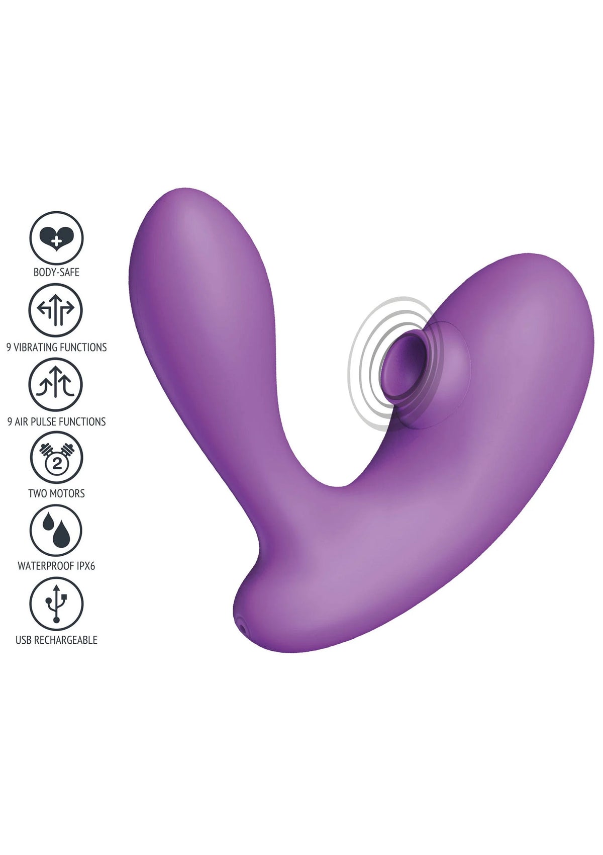 Bestel: DuoVibe I Air Vibrator by Xocoon - bij Happytoys: de erotische sex webshop | liever Happy dan Easy ⭐⭐⭐⭐⭐