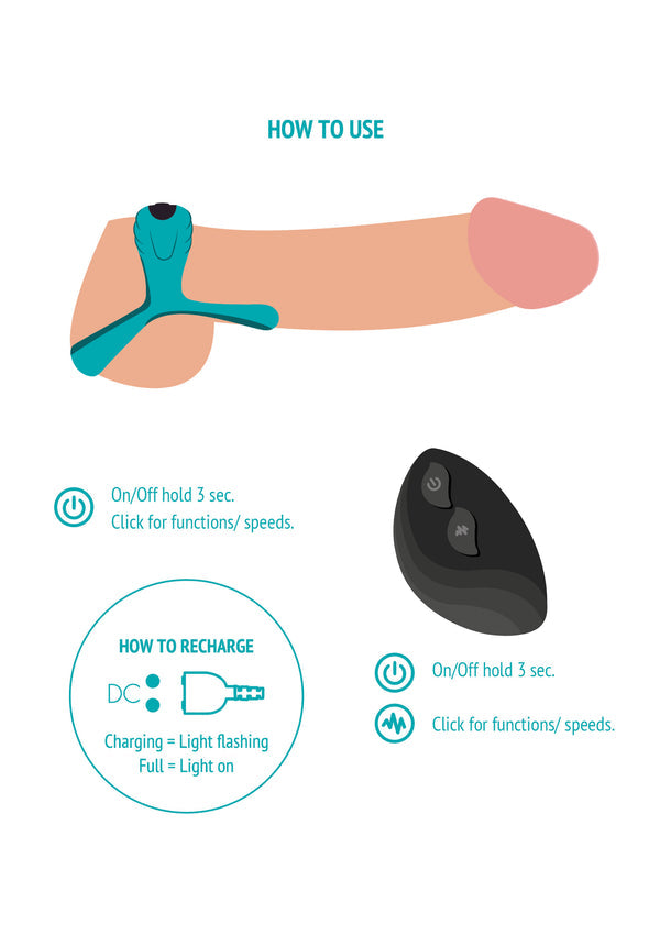 Bestel: Bond Vibrating Couples Ring + Remote by Xocoon - bij Happytoys: de erotische sex webshop | liever Happy dan Easy ⭐⭐⭐⭐⭐
