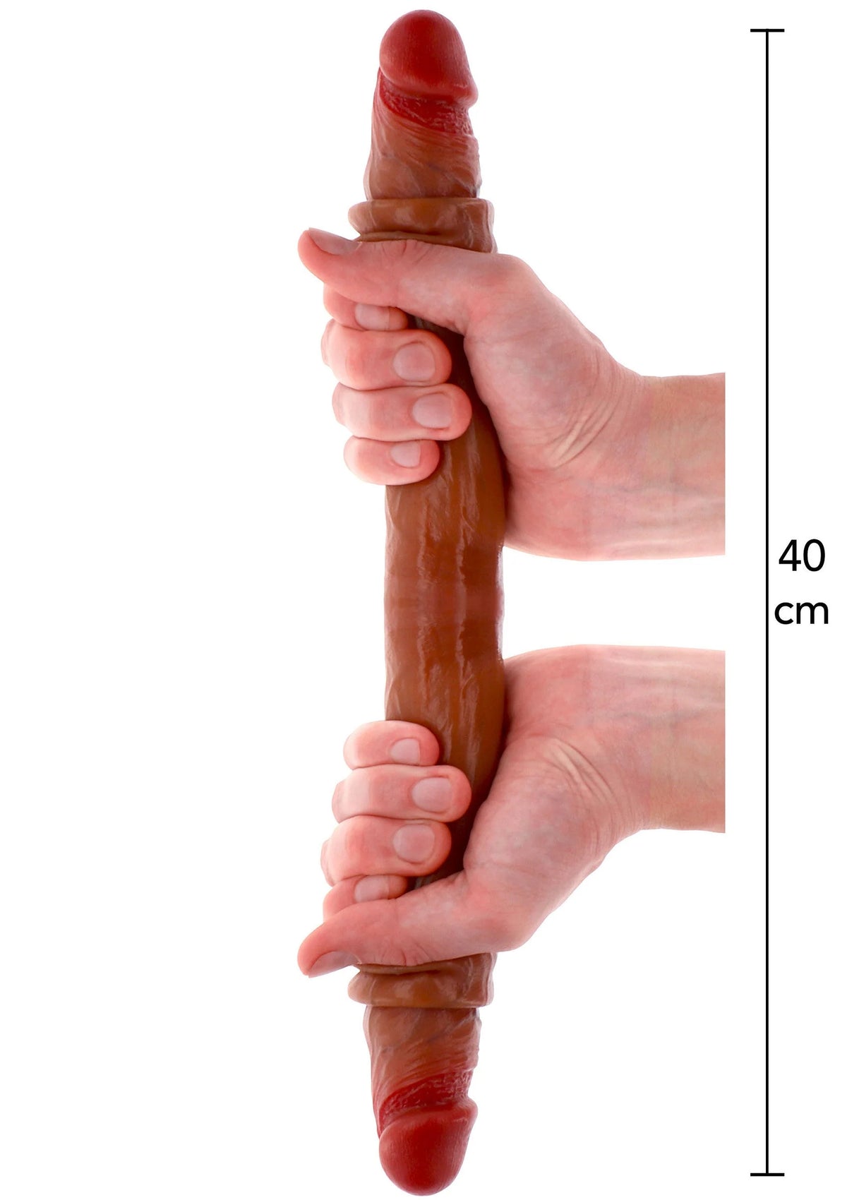 Bestel: Get Real Silicone Foreskin Double Dong 40 cm by ToyJoy - bij Happytoys: de erotische sex webshop | liever Happy dan Easy ⭐⭐⭐⭐⭐ - Default Title - 11207 - CARAMEL