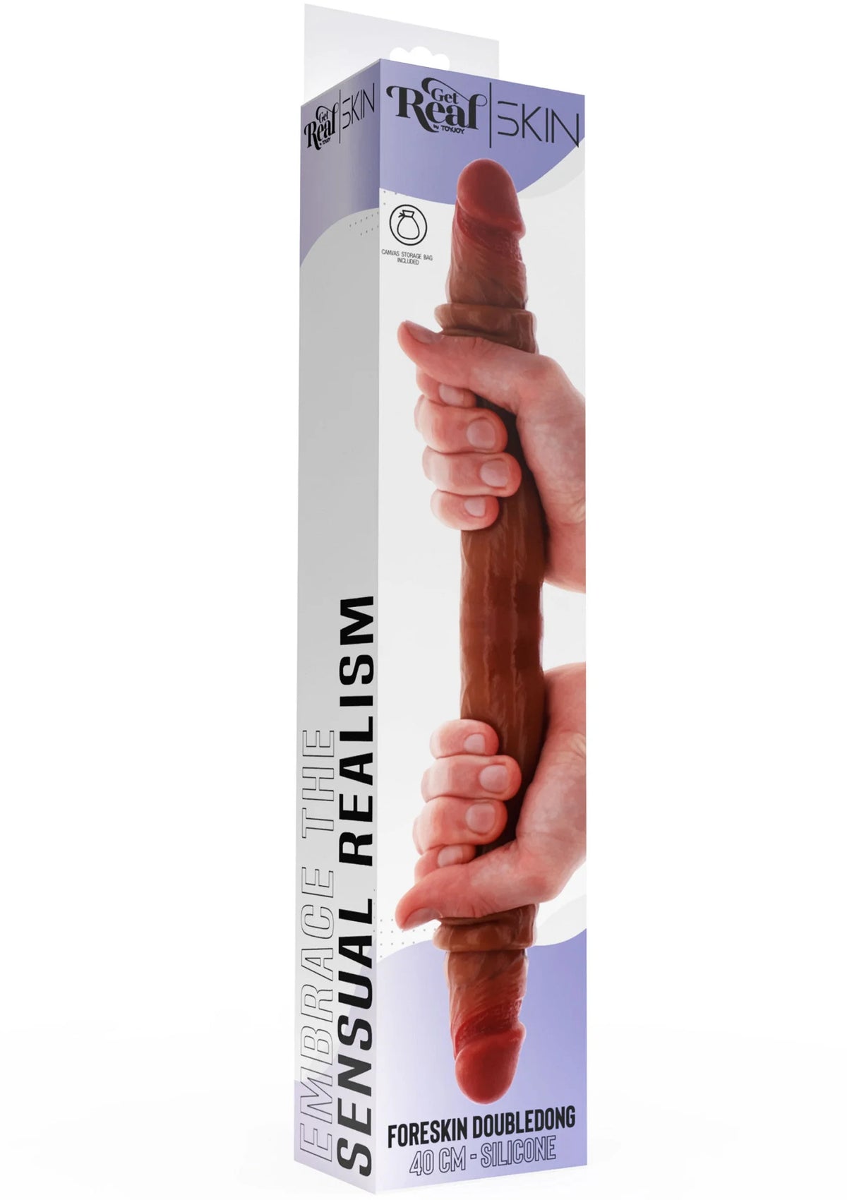 Bestel: Get Real Silicone Foreskin Double Dong 40 cm by ToyJoy - bij Happytoys: de erotische sex webshop | liever Happy dan Easy ⭐⭐⭐⭐⭐
