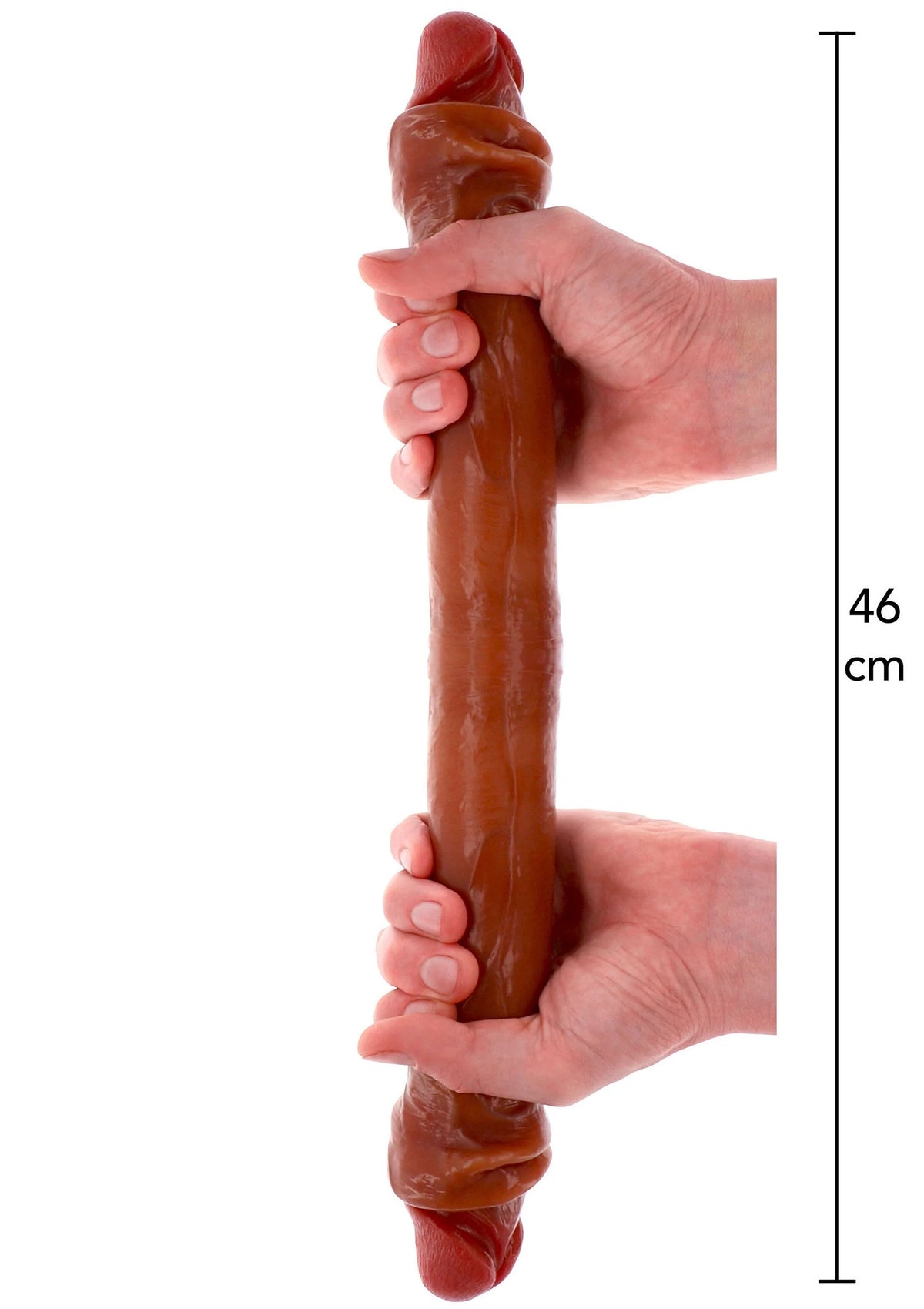 Bestel: Get Real Silicone Foreskin Double Dong 46 cm by ToyJoy - bij Happytoys: de erotische sex webshop | liever Happy dan Easy ⭐⭐⭐⭐⭐ - Default Title - 11208 - CARAMEL