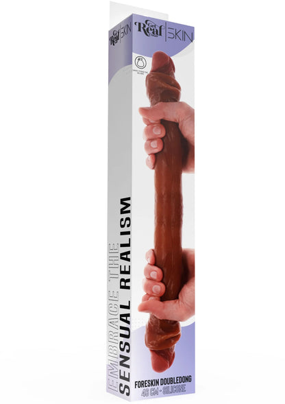 Bestel: Get Real Silicone Foreskin Double Dong 46 cm by ToyJoy - bij Happytoys: de erotische sex webshop | liever Happy dan Easy ⭐⭐⭐⭐⭐