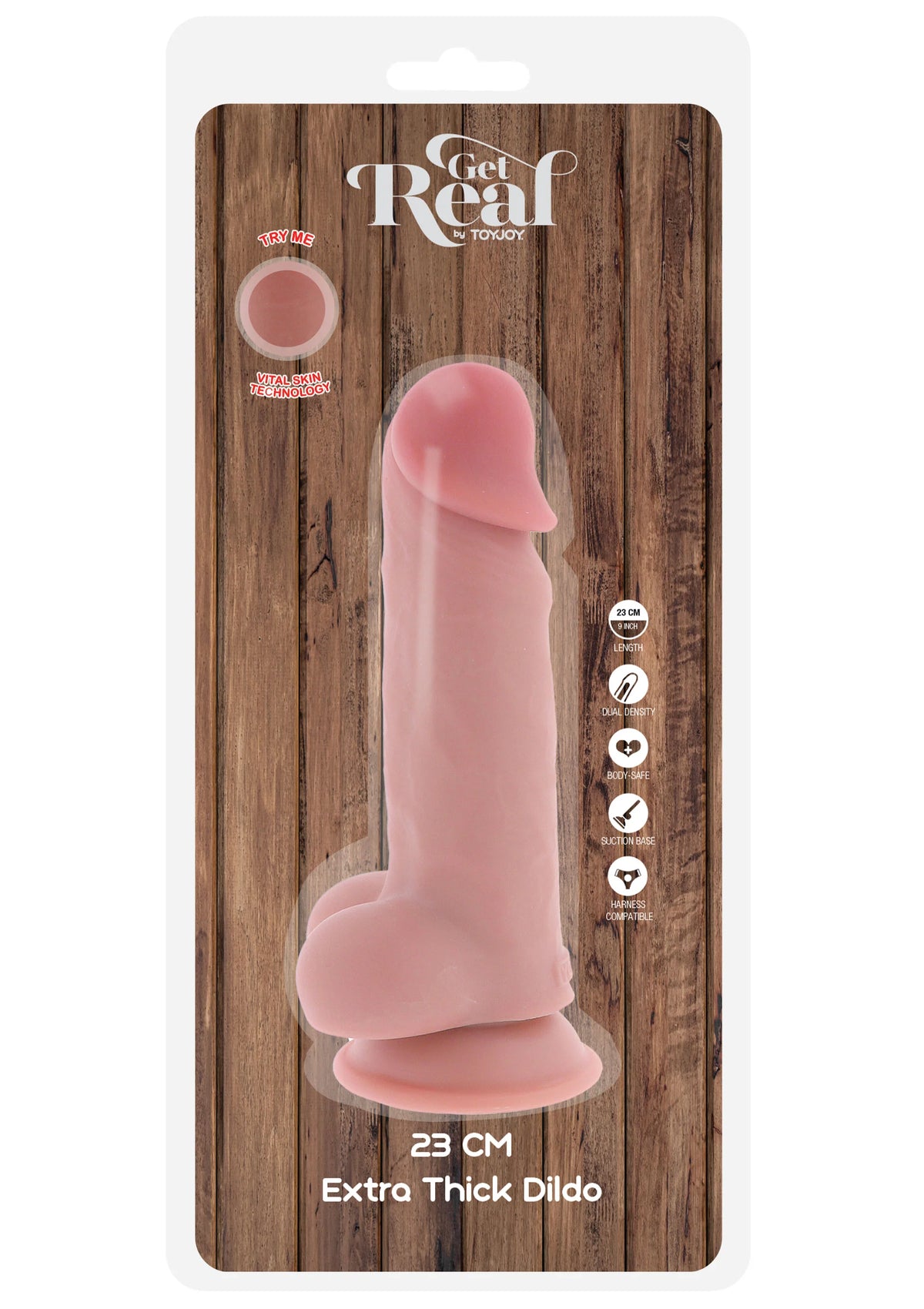 Bestel: Deluxe Dual Density Thick Dildo TPE 23 cm - bij Happytoys: de erotische sex webshop | liever Happy dan Easy ⭐⭐⭐⭐⭐