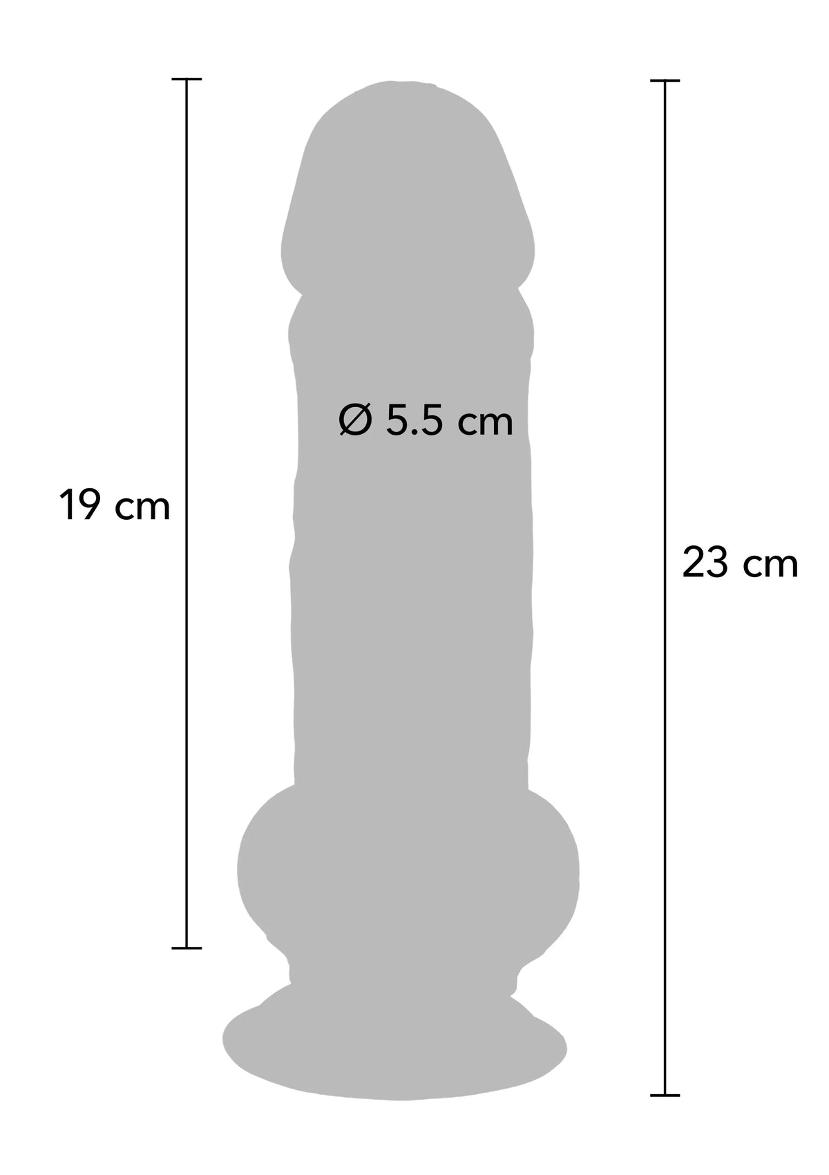 Bestel: Deluxe Dual Density Thick Dildo TPE 23 cm - bij Happytoys: de erotische sex webshop | liever Happy dan Easy ⭐⭐⭐⭐⭐
