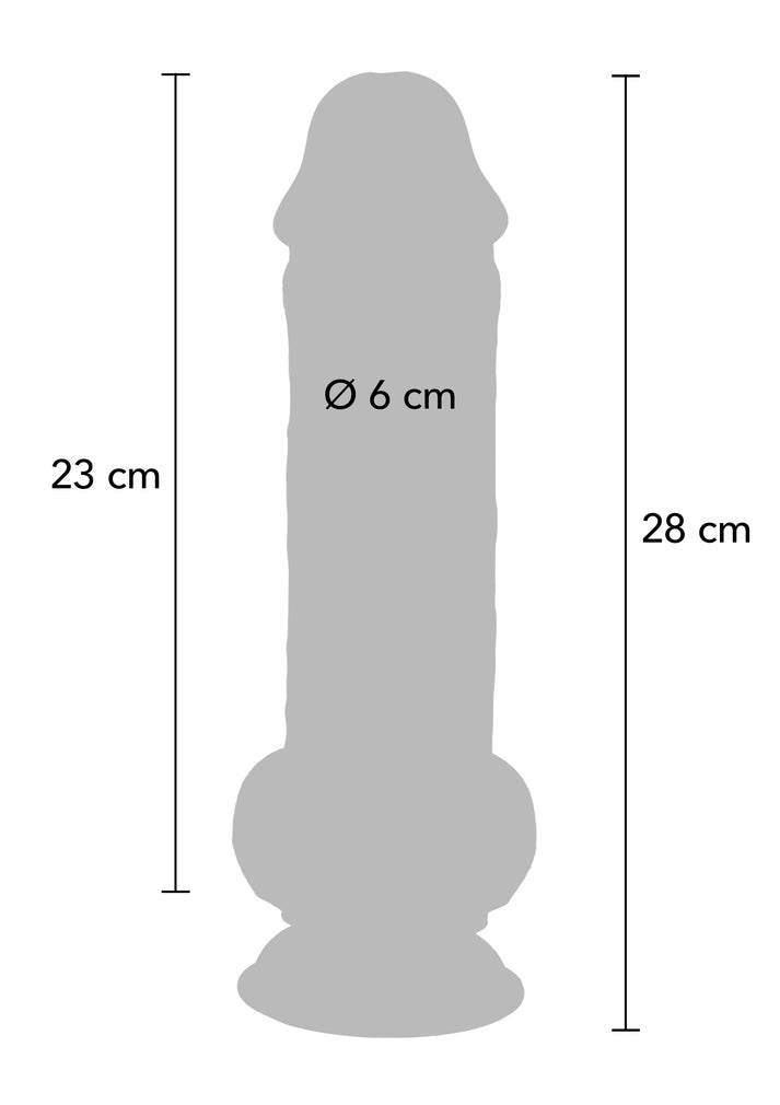 Bestel: Deluxe Dual Density Thick Dildo TPE 28 cm by ToyJoy Get Real - bij Happytoys: de erotische sex webshop | liever Happy dan Easy ⭐⭐⭐⭐⭐