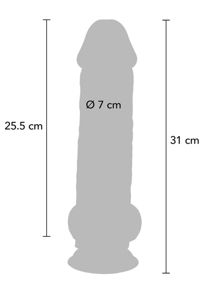 Bestel: Deluxe Dual Density Thick Dildo TPE 31 cm by ToyJoy - bij Happytoys: de erotische sex webshop | liever Happy dan Easy ⭐⭐⭐⭐⭐