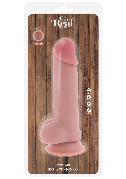 Bestel: Deluxe Dual Density Thick Dildo TPE 34.5 cm by ToyJoy - bij Happytoys: de erotische sex webshop | liever Happy dan Easy ⭐⭐⭐⭐⭐