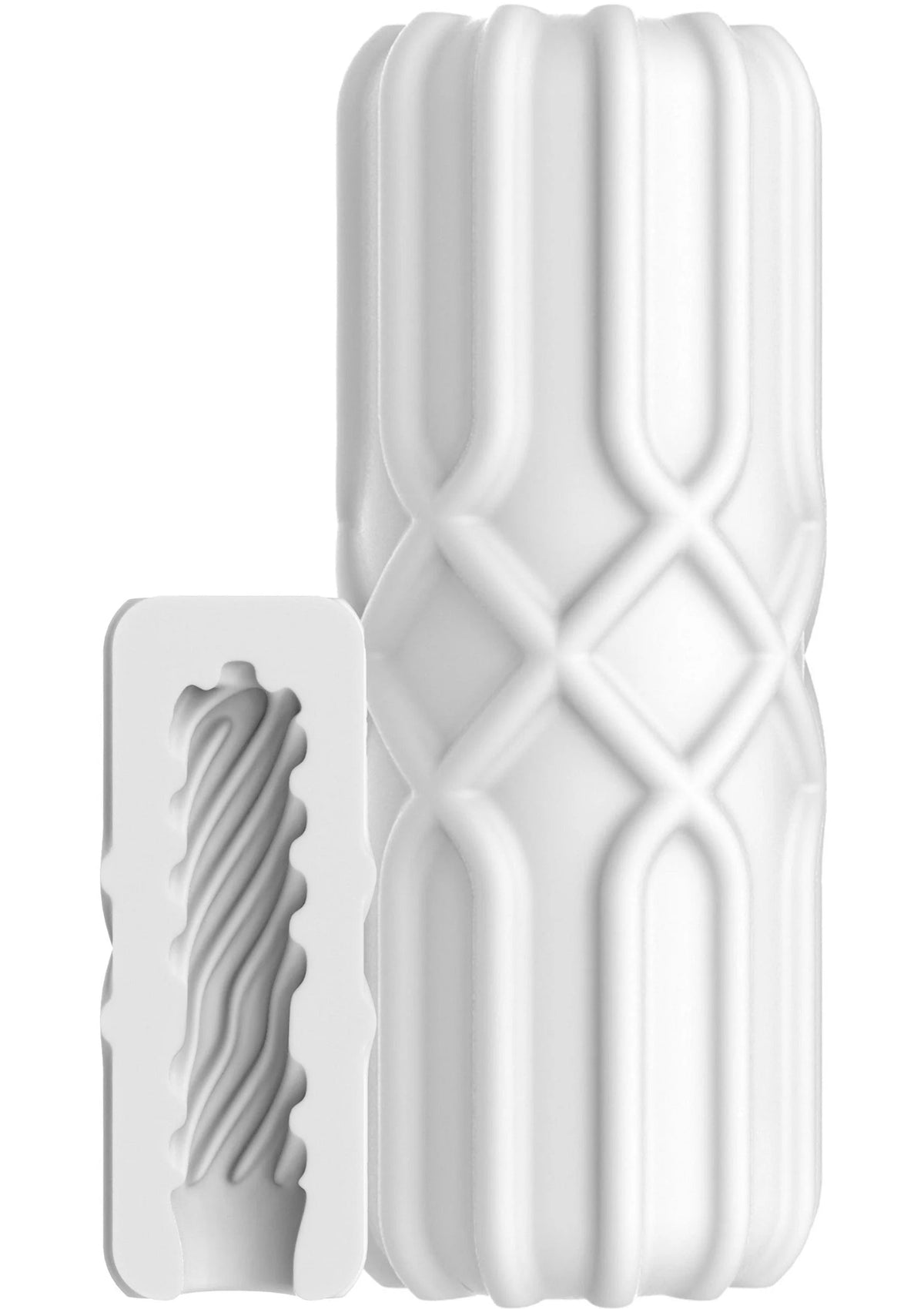 Bestel: Large Masturbator Hexo by ToyJoy - bij Happytoys: de erotische sex webshop | liever Happy dan Easy ⭐⭐⭐⭐⭐ - Default Title - 11312 - WHITE