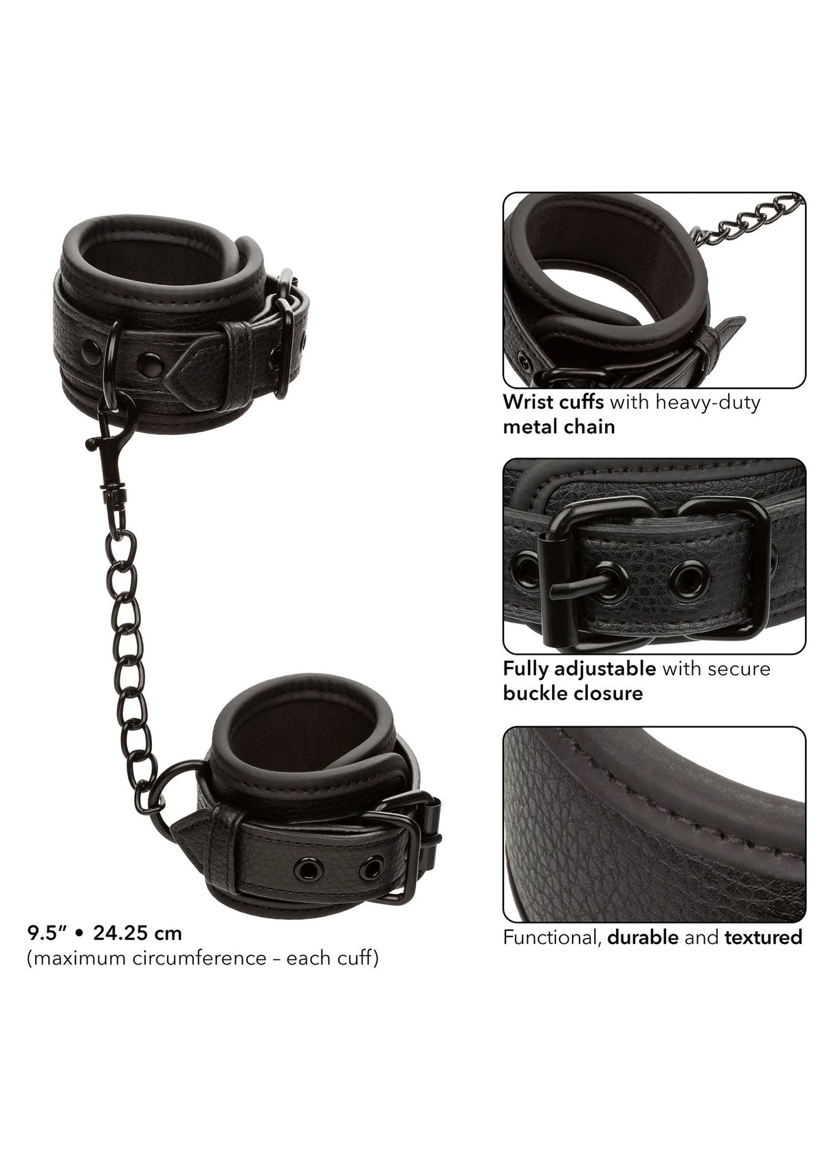 Bestel: Nocturnal Wrist Cuffs by CalExotics - bij Happytoys: de erotische sex webshop | liever Happy dan Easy ⭐⭐⭐⭐⭐