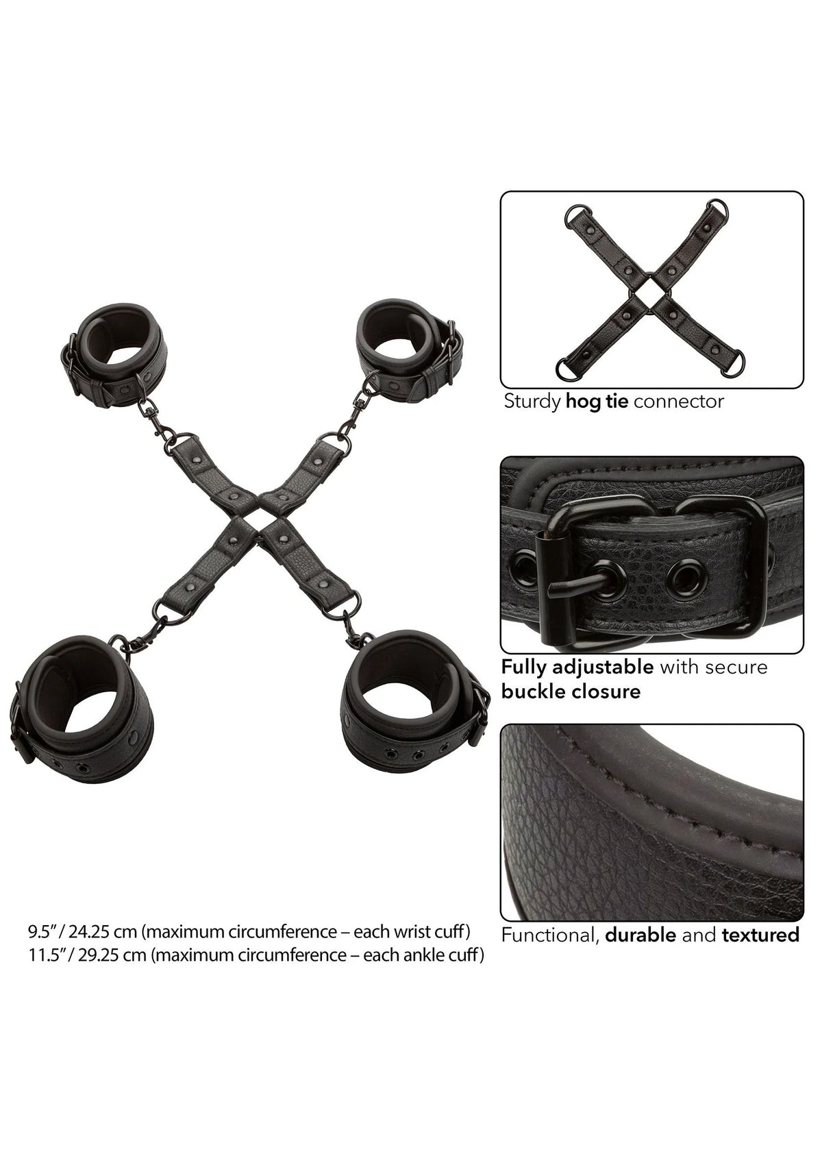 Bestel: Nocturnal Hog Tie by CalExotics - bij Happytoys: de erotische sex webshop | liever Happy dan Easy ⭐⭐⭐⭐⭐