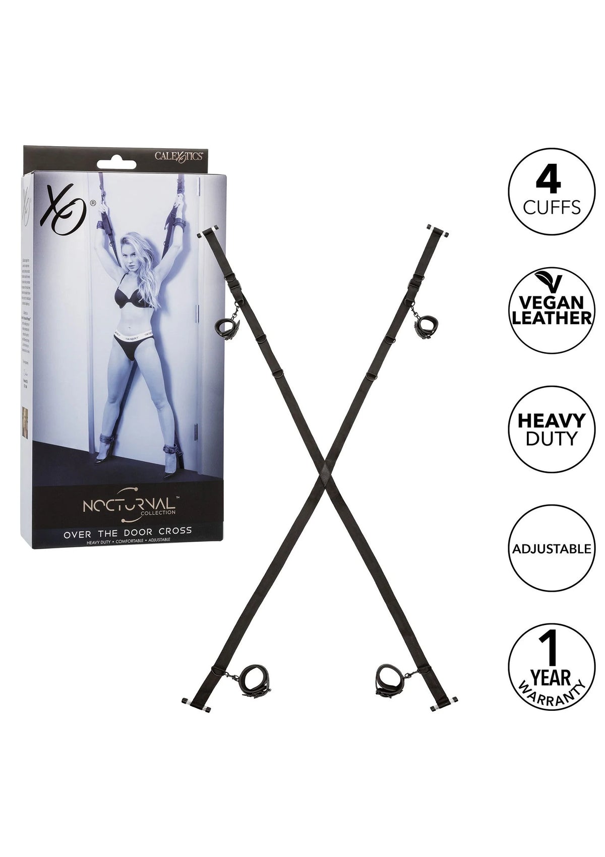 Bestel: Nocturnal Over The Door Cross by CalExotics - bij Happytoys: de erotische sex webshop | liever Happy dan Easy ⭐⭐⭐⭐⭐