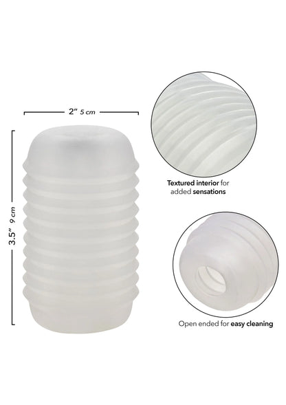 Bestel: Pop Sock Ribbed stroker by CalExotics Pop Socks - bij Happytoys: de erotische sex webshop | liever Happy dan Easy ⭐⭐⭐⭐⭐