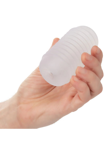 Bestel: Pop Sock Ribbed stroker by CalExotics Pop Socks - bij Happytoys: de erotische sex webshop | liever Happy dan Easy ⭐⭐⭐⭐⭐