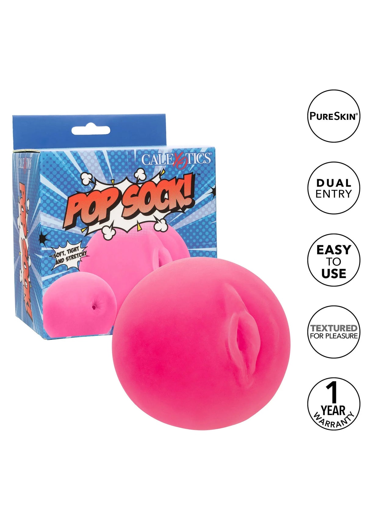 Bestel: Pop Sock Pussy Ass by CalExotics - bij Happytoys: de erotische sex webshop | liever Happy dan Easy ⭐⭐⭐⭐⭐