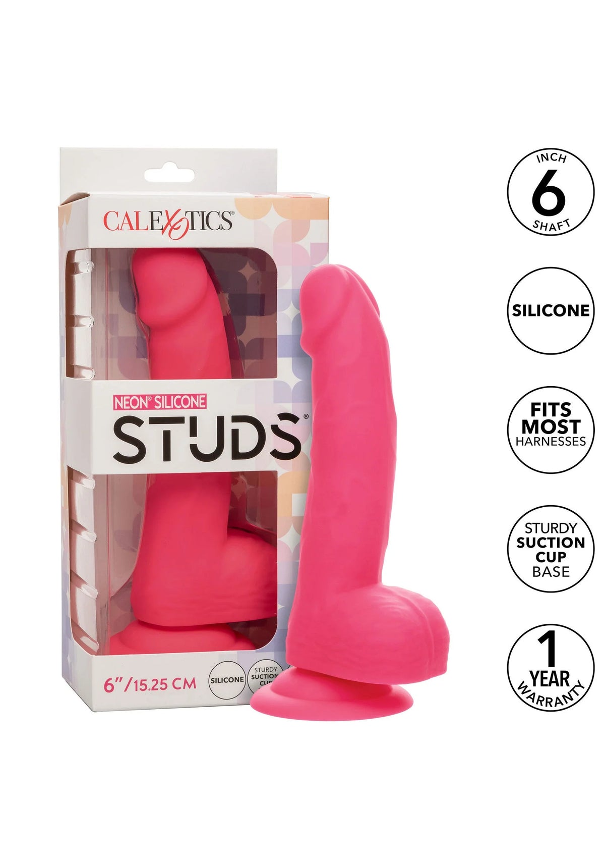 Bestel: Neon Silicone Studs 6 inch by CalExotics - bij Happytoys: de erotische sex webshop | liever Happy dan Easy ⭐⭐⭐⭐⭐