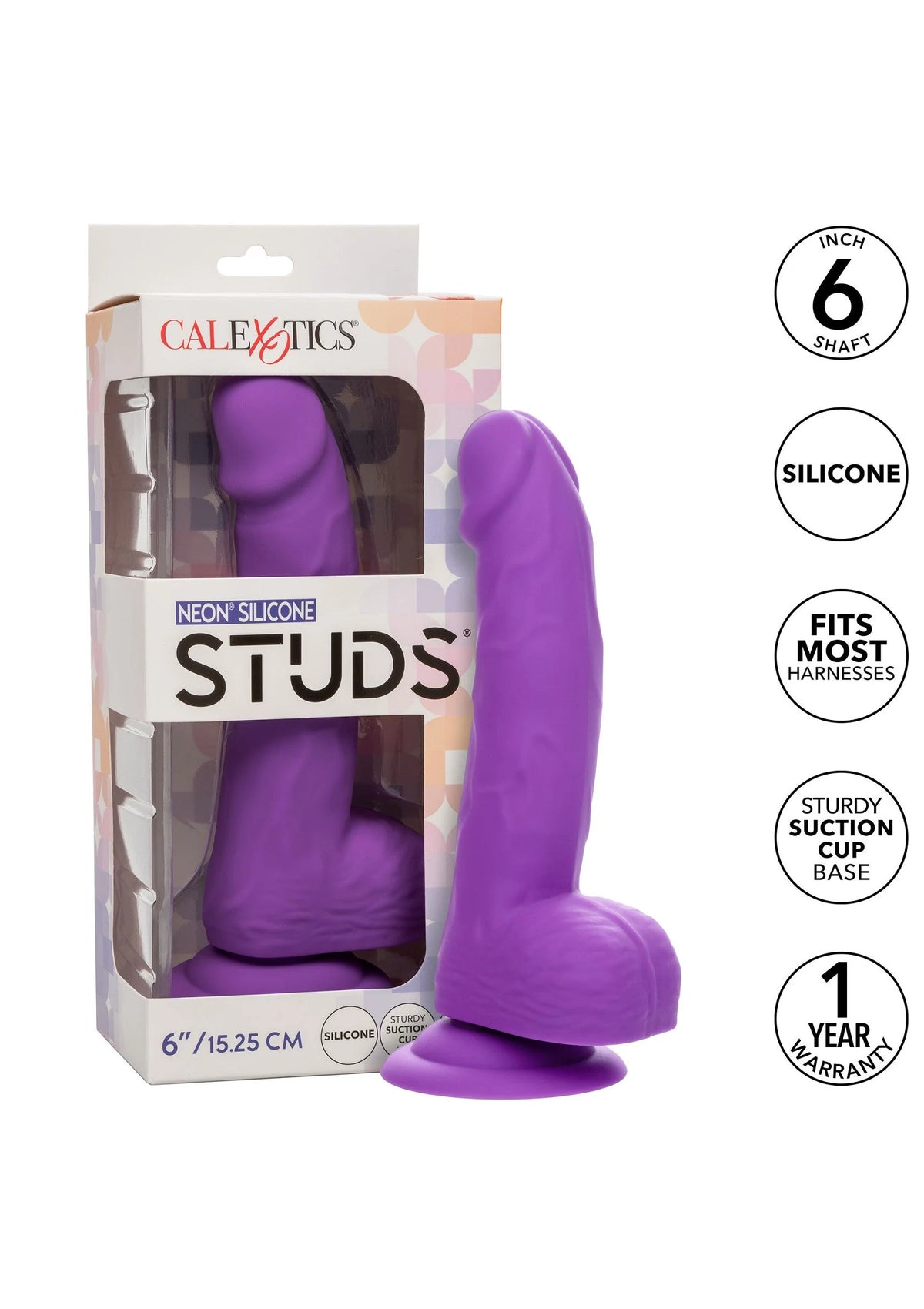 Bestel: Neon Silicone Studs 6 inch by CalExotics - bij Happytoys: de erotische sex webshop | liever Happy dan Easy ⭐⭐⭐⭐⭐
