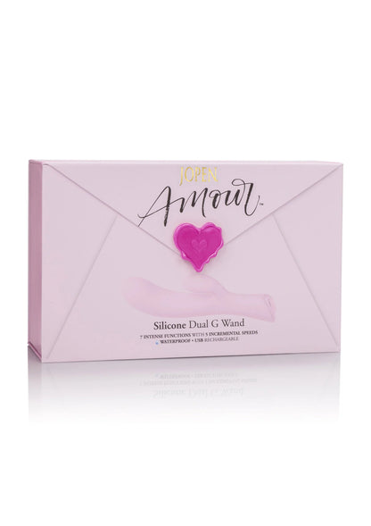 Bestel: Amour Silicone Dual G Wand Dubbele Vibrator by Jopen - bij Happytoys: de erotische sex webshop | liever Happy dan Easy ⭐⭐⭐⭐⭐