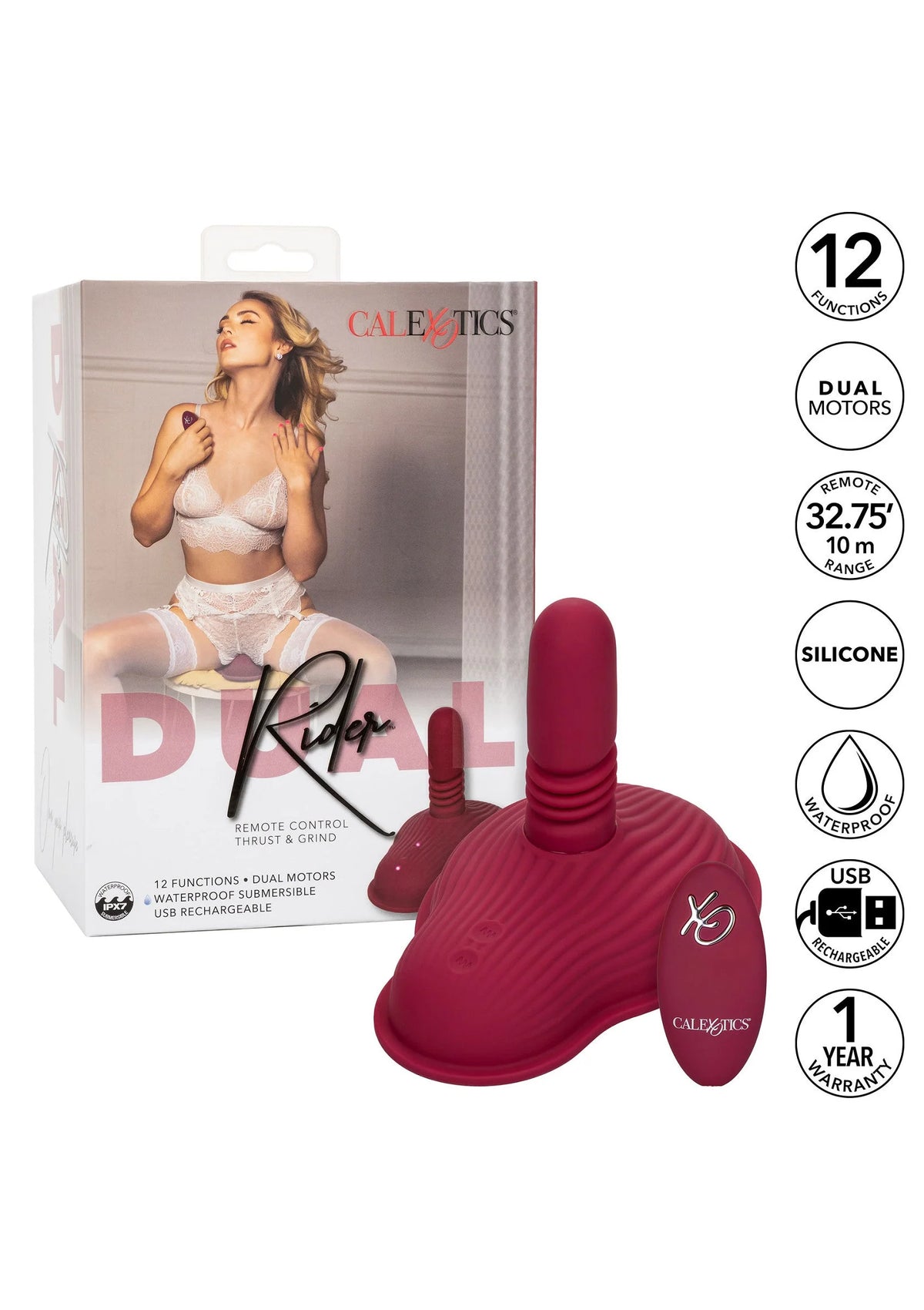 Bestel: Dual Rider Remote Control Thrust & Grind by CalExotics - bij Happytoys: de erotische sex webshop | liever Happy dan Easy ⭐⭐⭐⭐⭐