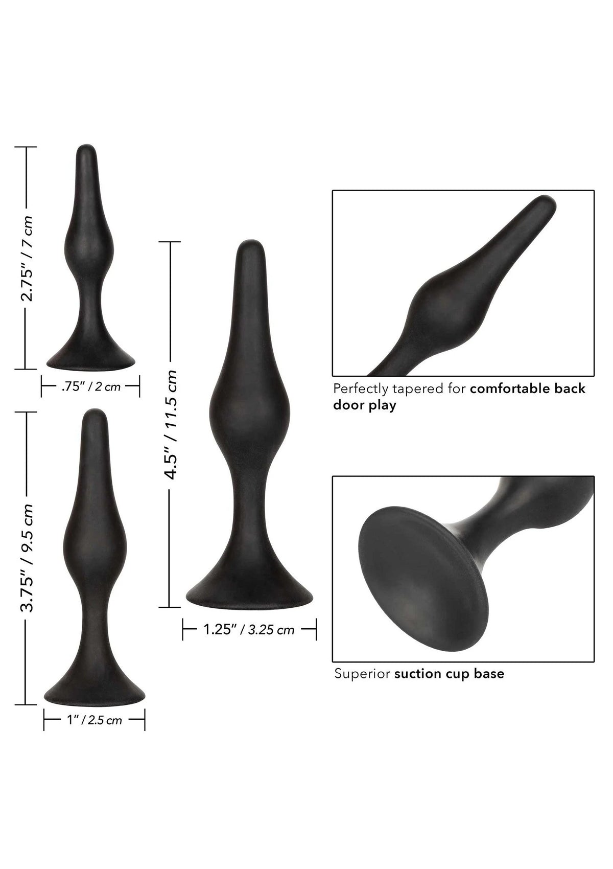 Bestel: Silicone Anal Starter Kit by CalExotics - bij Happytoys: de erotische sex webshop | liever Happy dan Easy ⭐⭐⭐⭐⭐