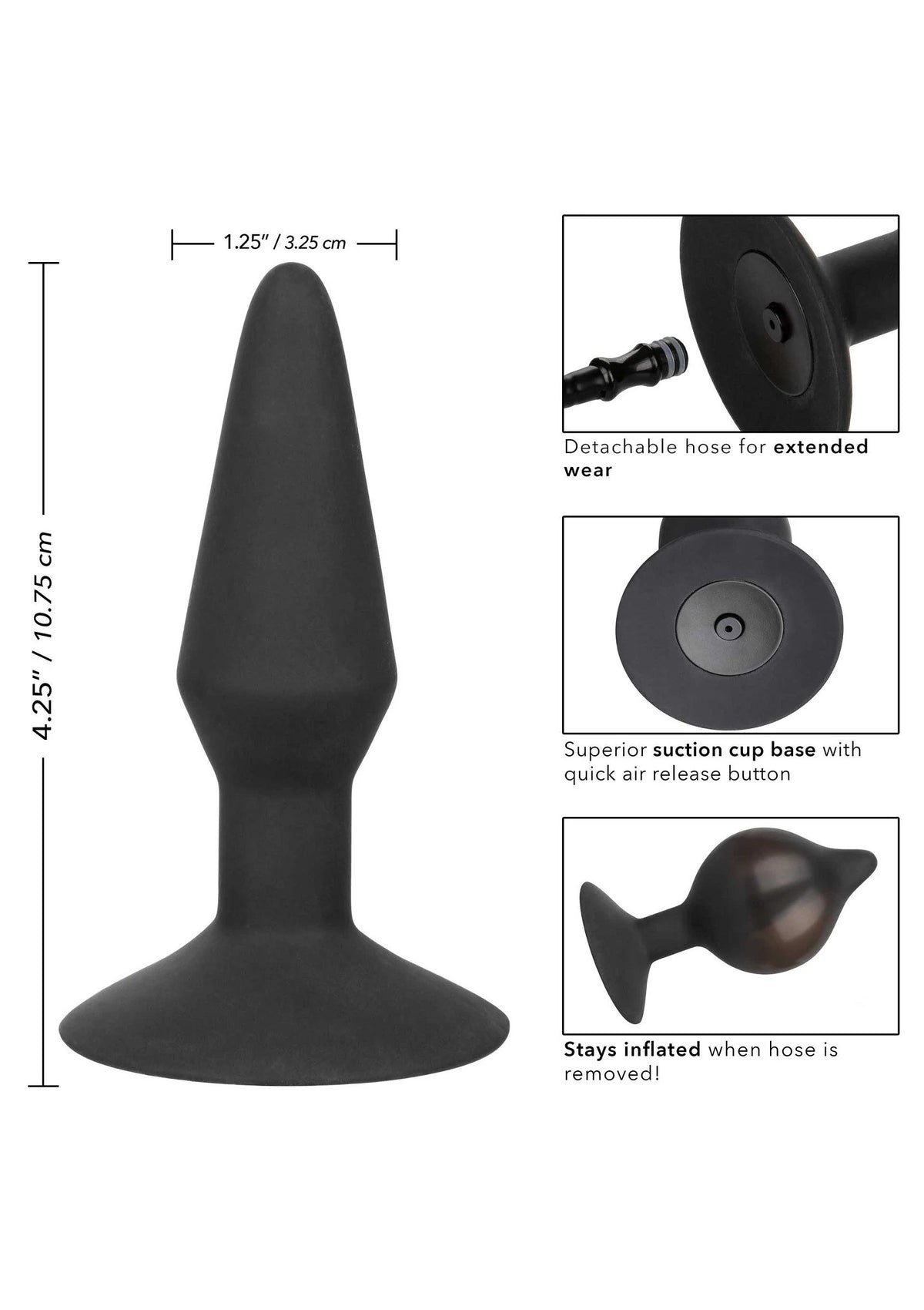 Bestel: Medium Silicone Inflatable Plug by CalExotics - bij Happytoys: de erotische sex webshop | liever Happy dan Easy ⭐⭐⭐⭐⭐