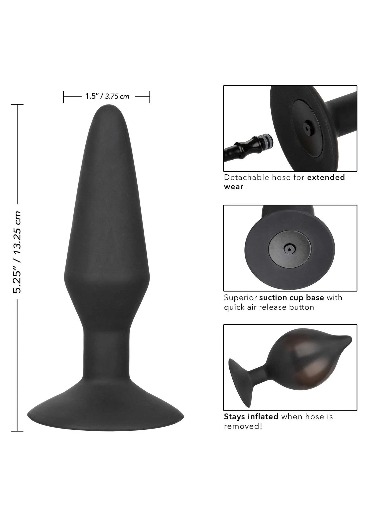 Bestel: Large Silicone Inflatable butPlug by CalExotics - bij Happytoys: de erotische sex webshop | liever Happy dan Easy ⭐⭐⭐⭐⭐