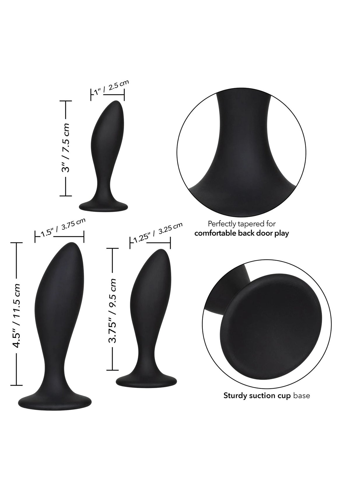 Bestel: Silicone Anal Curve Kit by CalExotics - bij Happytoys: de erotische sex webshop | liever Happy dan Easy ⭐⭐⭐⭐⭐