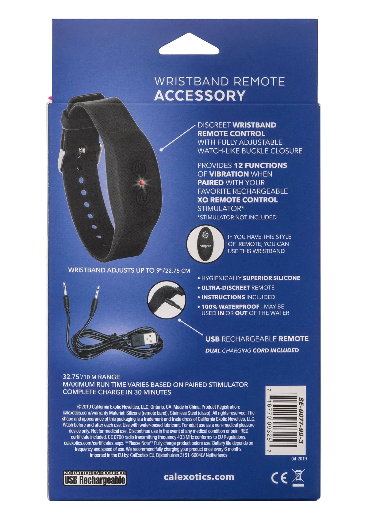 Bestel: Wristband Remote Accessory by CalExotics - bij Happytoys: de erotische sex webshop | liever Happy dan Easy ⭐⭐⭐⭐⭐