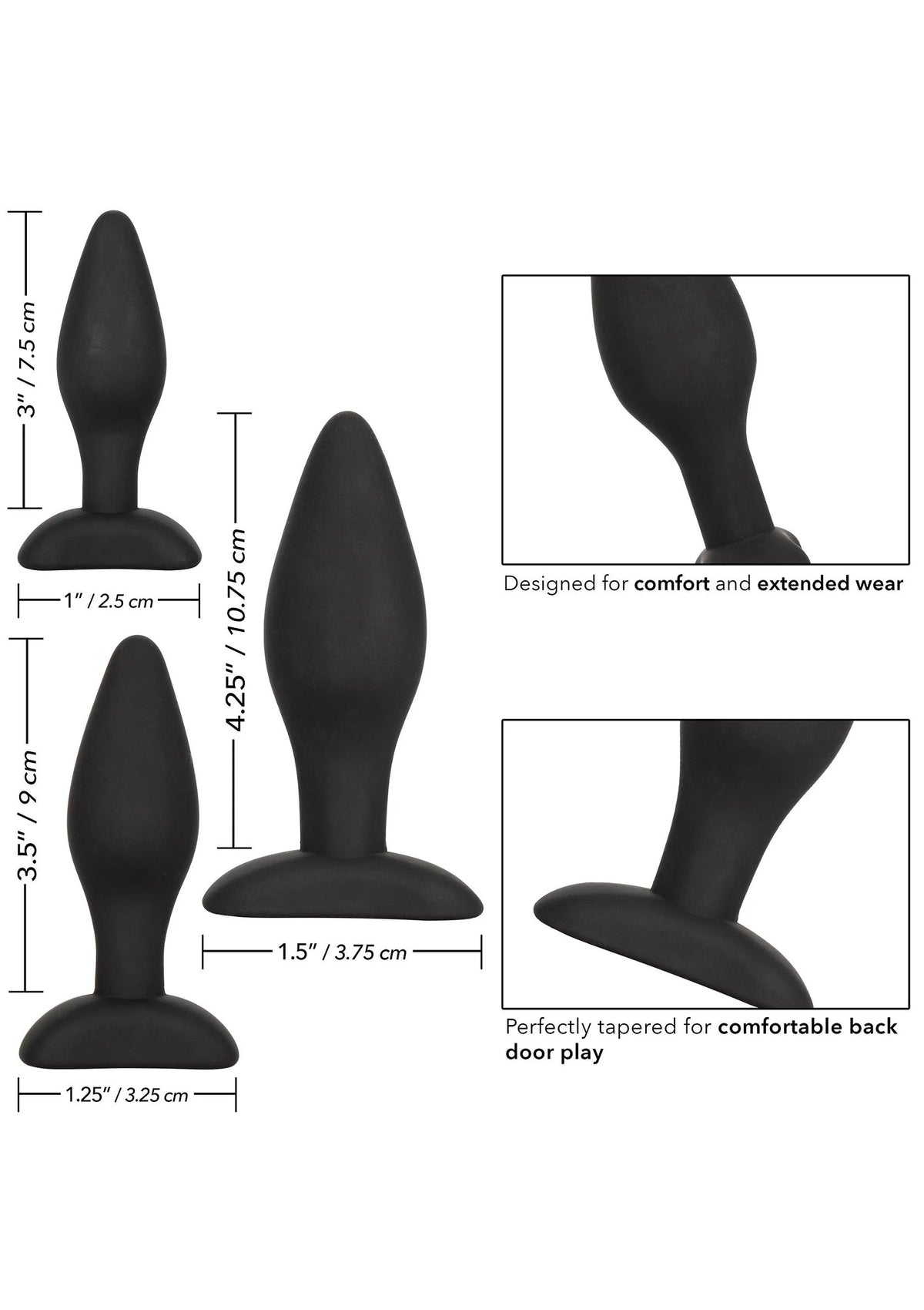 Bestel: Silicone Anal Exerciser Kit by CalExotics - bij Happytoys: de erotische sex webshop | liever Happy dan Easy ⭐⭐⭐⭐⭐