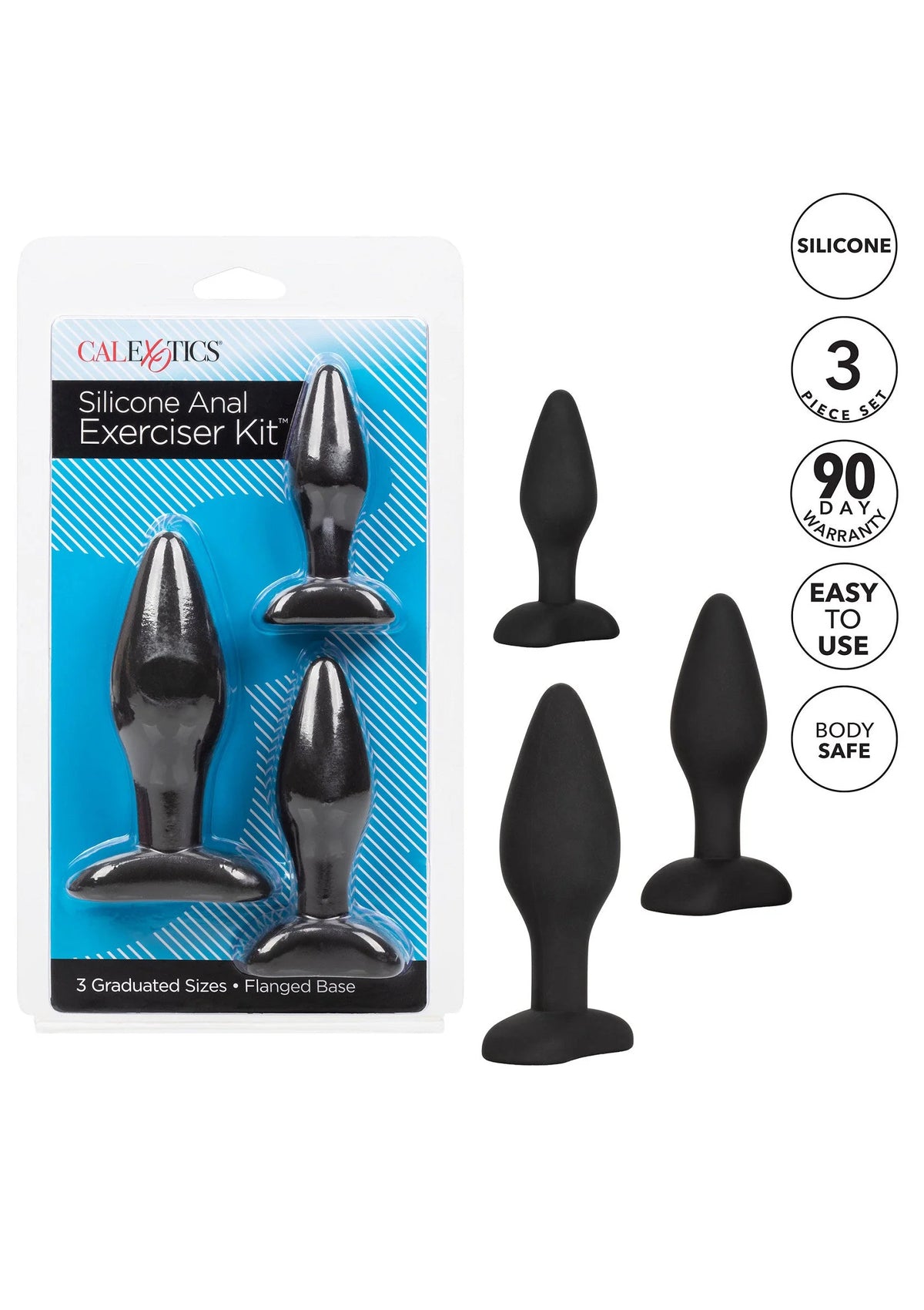 Bestel: Silicone Anal Exerciser Kit by CalExotics - bij Happytoys: de erotische sex webshop | liever Happy dan Easy ⭐⭐⭐⭐⭐