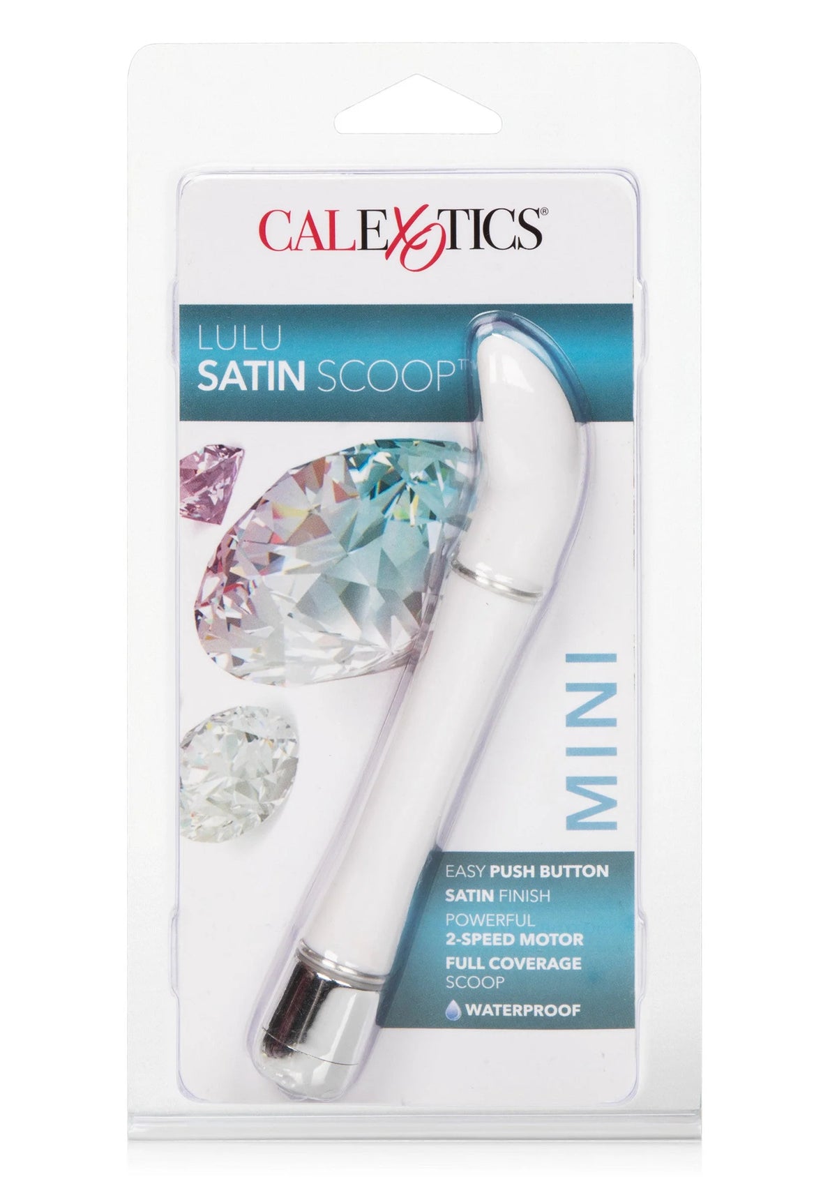 Bestel: Lulu Satin Scoop designvibrator (white) by CalExotics - bij Happytoys: de erotische sex webshop | liever Happy dan Easy ⭐⭐⭐⭐⭐