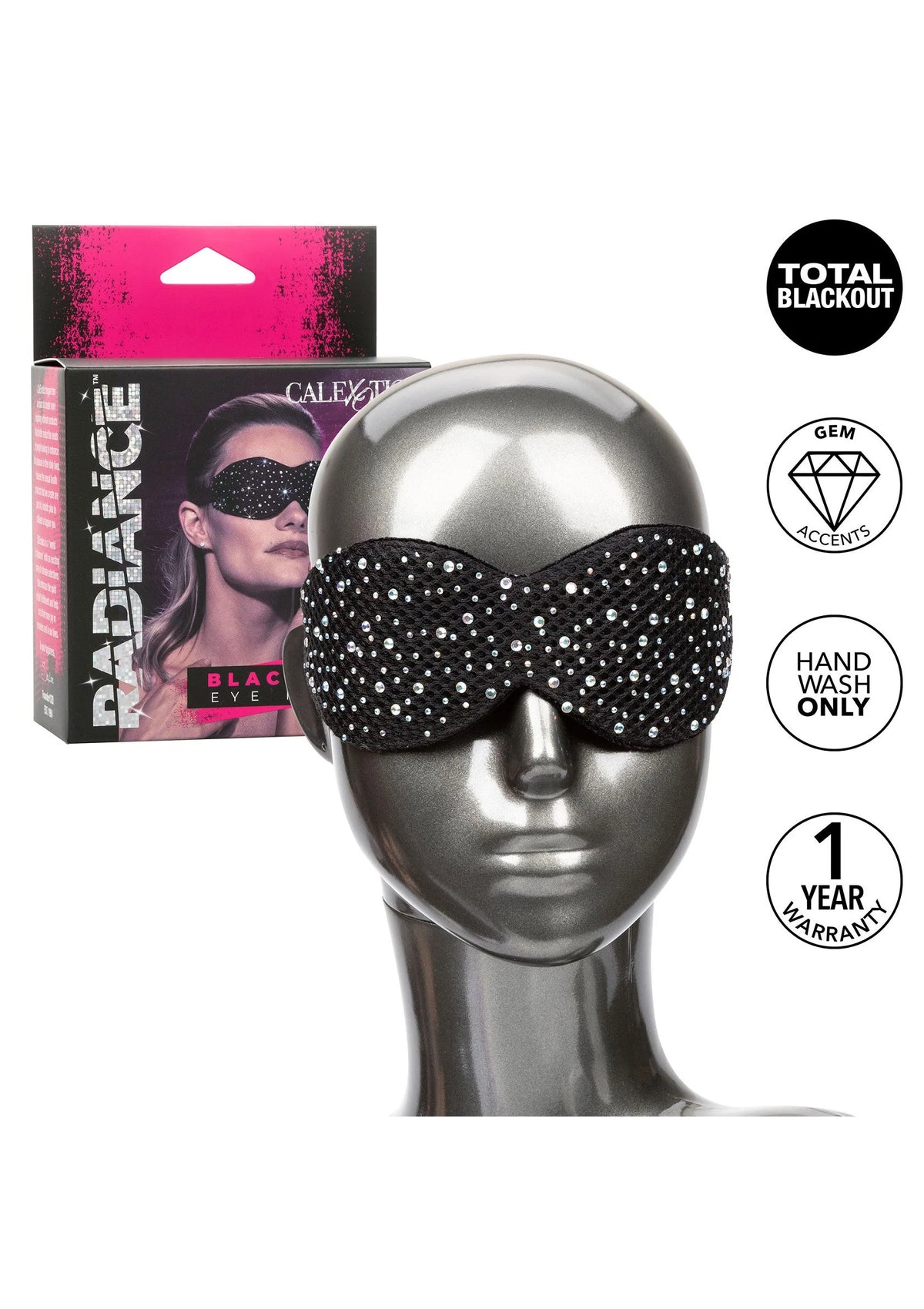 Bestel: Radiance Blackout Eye Mask by CalExotics - bij Happytoys: de erotische sex webshop | liever Happy dan Easy ⭐⭐⭐⭐⭐