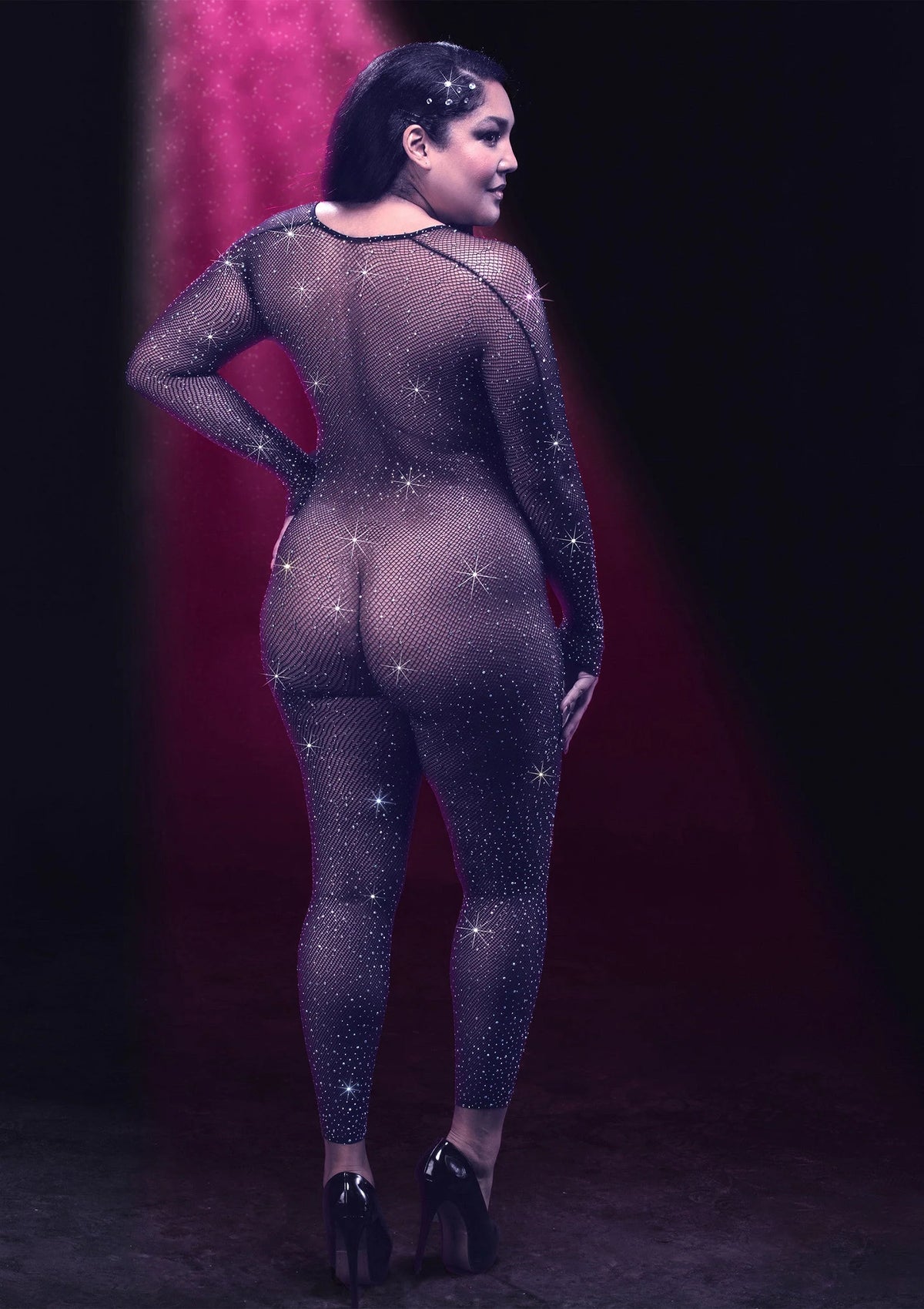 Bestel: Plus Size kruisloos Full Body Suit CalExotics Radiance - bij Happytoys: de erotische sex webshop | liever Happy dan Easy ⭐⭐⭐⭐⭐