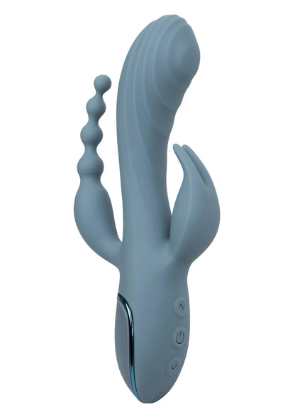Bestel: Triple Ecstasy triple vibrator by CalExotics - bij Happytoys: de erotische sex webshop | liever Happy dan Easy ⭐⭐⭐⭐⭐ - Default Title - 12281 - GREY