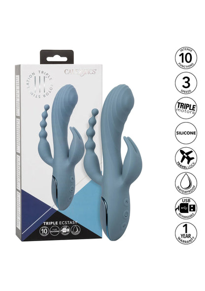 Bestel: Triple Ecstasy triple vibrator by CalExotics - bij Happytoys: de erotische sex webshop | liever Happy dan Easy ⭐⭐⭐⭐⭐