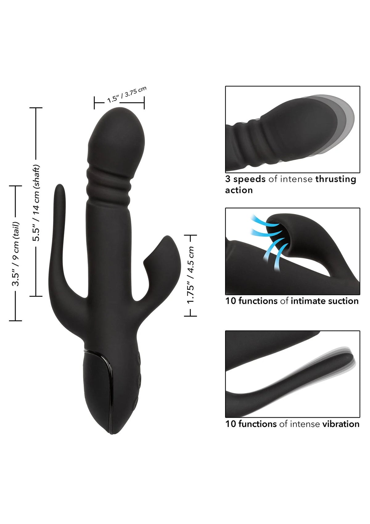 Bestel: Triple Euphoria 3 double vibrator by CalExotics - bij Happytoys: de erotische sex webshop | liever Happy dan Easy ⭐⭐⭐⭐⭐