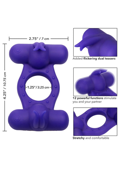 Bestel: Silicone Rechargeable Triple Orgasm Enhancer by CalExotics - bij Happytoys: de erotische sex webshop | liever Happy dan Easy ⭐⭐⭐⭐⭐