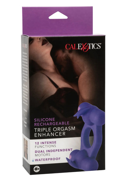 Bestel: Silicone Rechargeable Triple Orgasm Enhancer by CalExotics - bij Happytoys: de erotische sex webshop | liever Happy dan Easy ⭐⭐⭐⭐⭐
