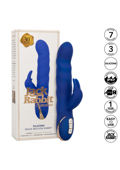 Bestel: Silicone Wave Motion Rabbit by CalExotics - bij Happytoys: de erotische sex webshop | liever Happy dan Easy ⭐⭐⭐⭐⭐