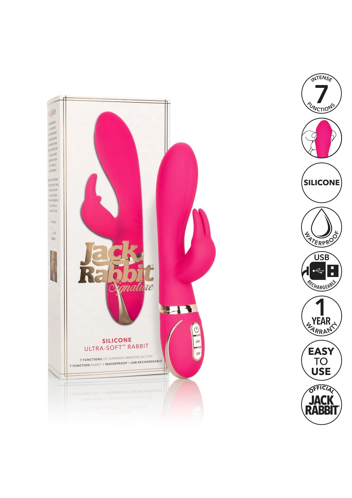 Bestel: Jack Rabbit Signature Silicone Ultra - Soft Rabbit vibrator by CalExotics - bij Happytoys: de erotische sex webshop | liever Happy dan Easy ⭐⭐⭐⭐⭐