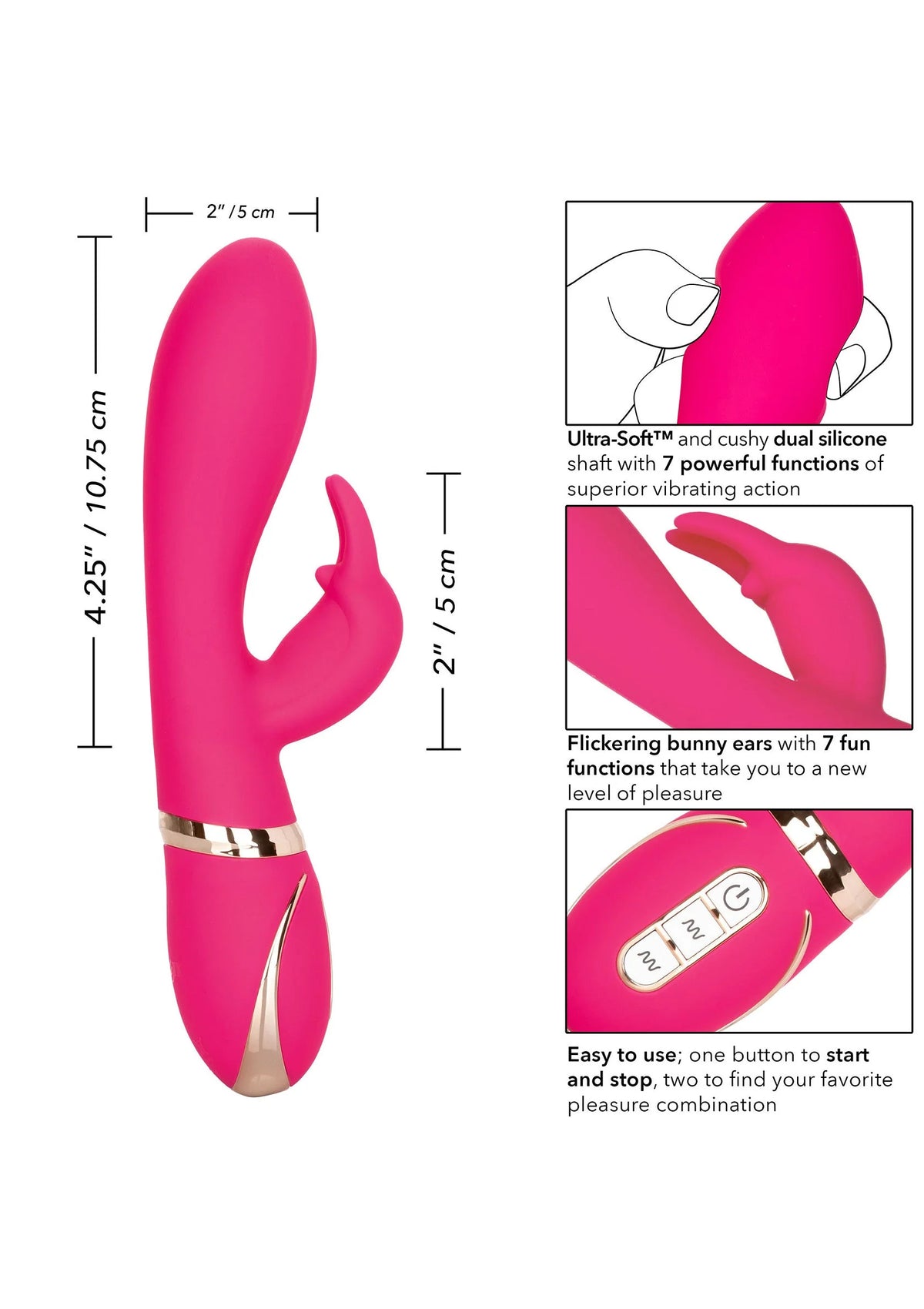 Bestel: Jack Rabbit Signature Silicone Ultra - Soft Rabbit vibrator by CalExotics - bij Happytoys: de erotische sex webshop | liever Happy dan Easy ⭐⭐⭐⭐⭐