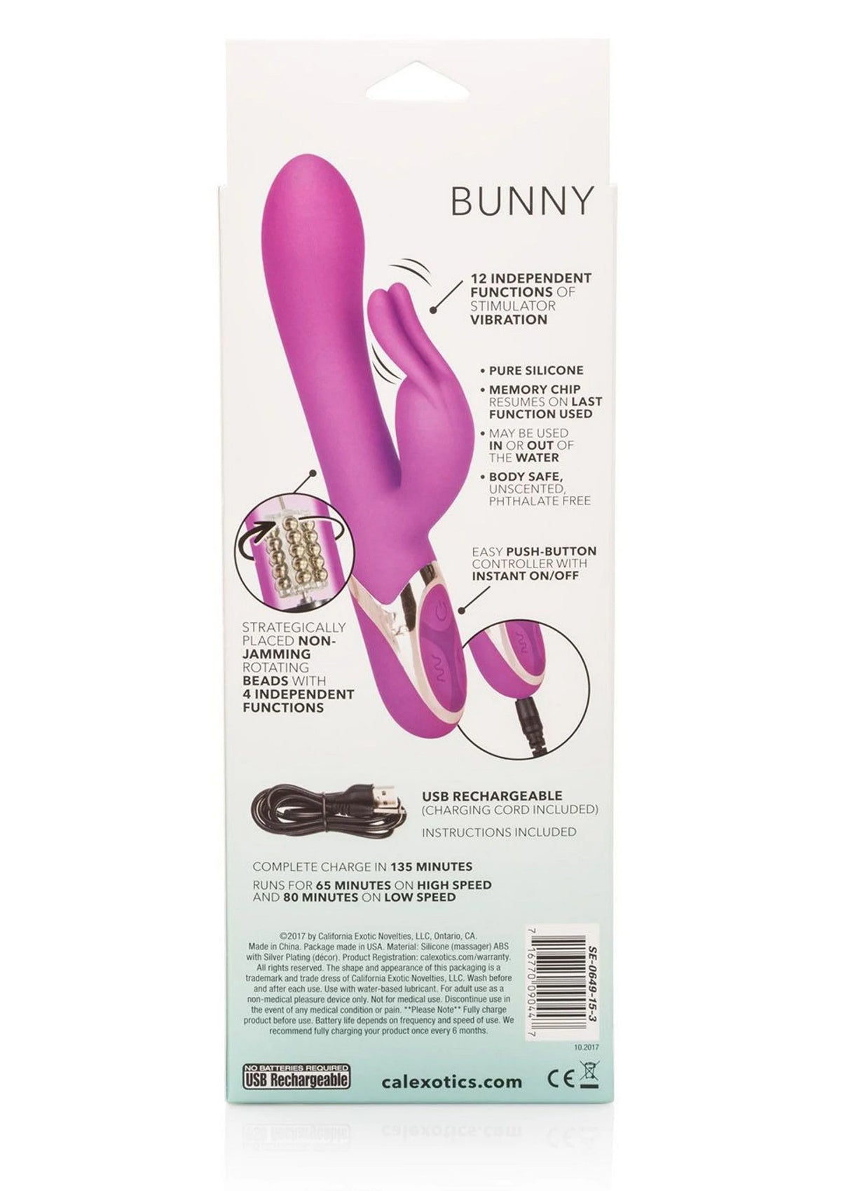 Bestel: Enchanted Bunny Vibrator by CalExotics - bij Happytoys: de erotische sex webshop | liever Happy dan Easy ⭐⭐⭐⭐⭐
