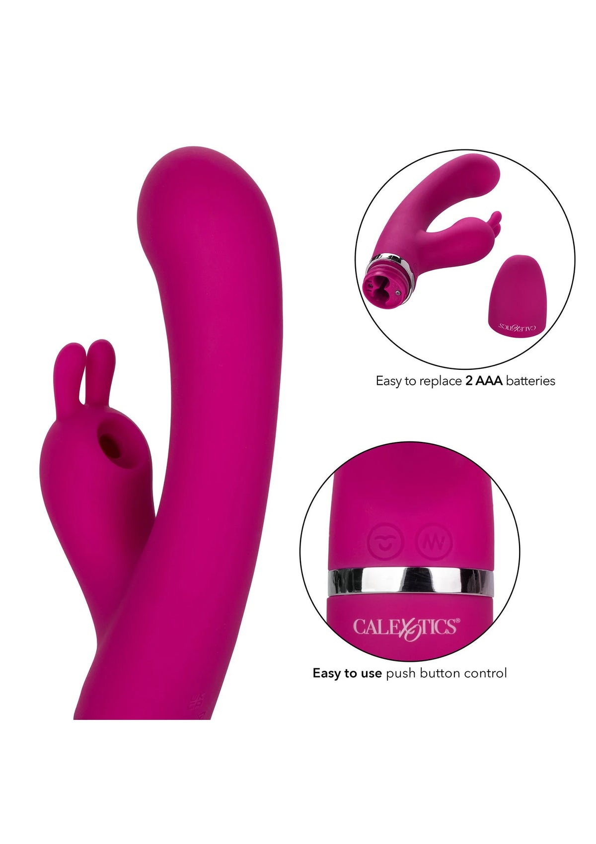 Bestel: Foreplay Frenzy Bunny Kisser double action suction by CalExotics - bij Happytoys: de erotische sex webshop | liever Happy dan Easy ⭐⭐⭐⭐⭐