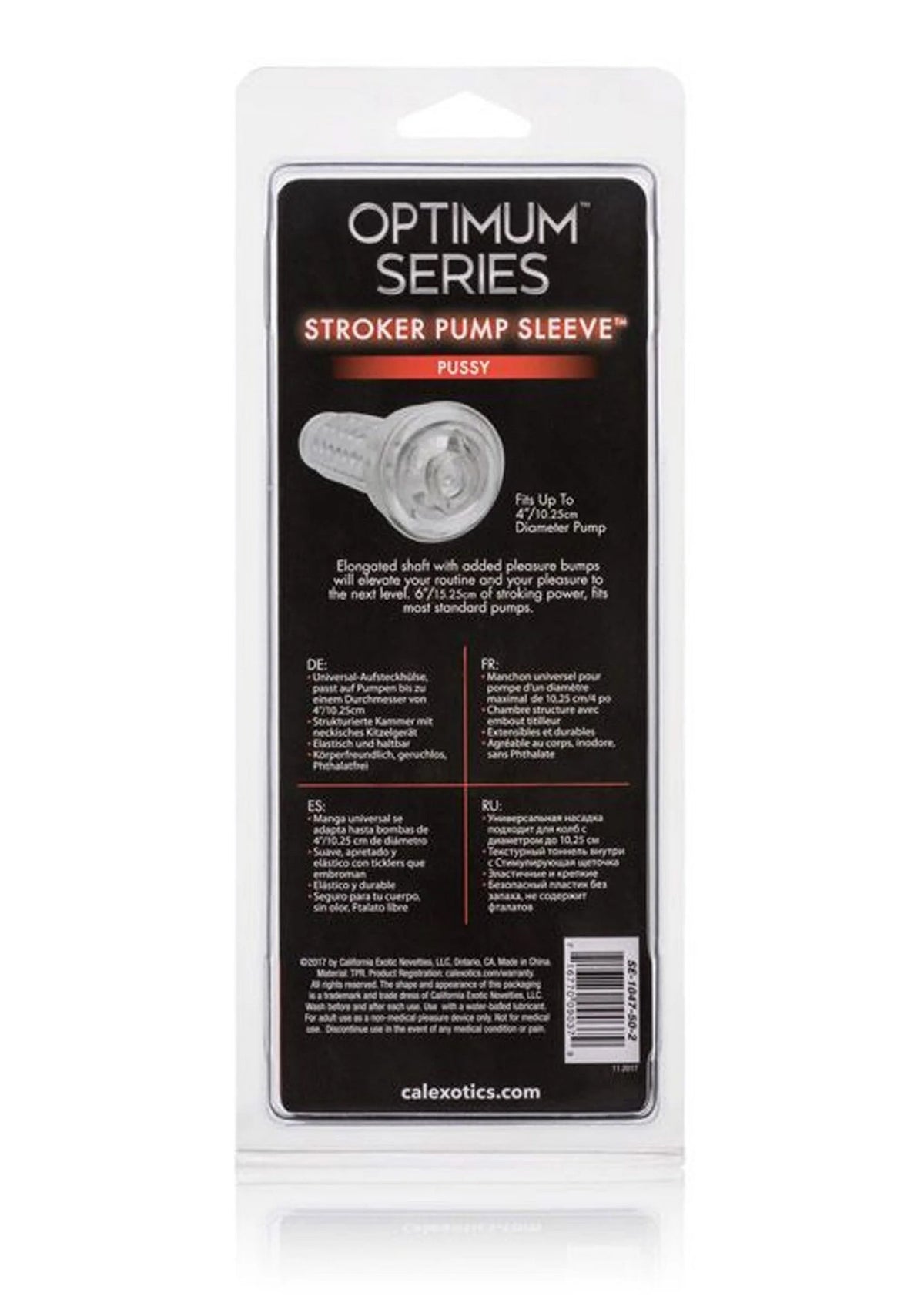 Bestel: Optimum Series Stroker Pump Sleeve Pussy by CalExotics - bij Happytoys: de erotische sex webshop | liever Happy dan Easy ⭐⭐⭐⭐⭐