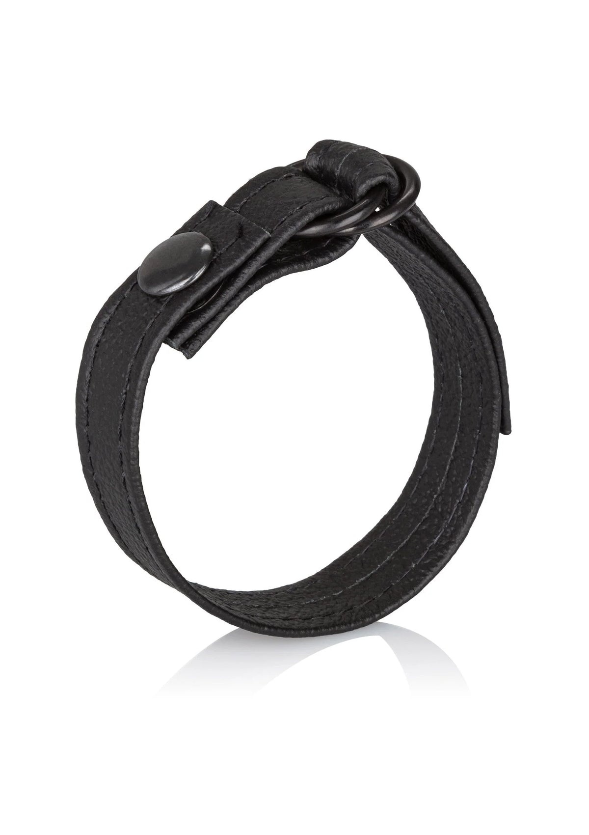 Bestel: Leather Cinch Cockring by CalExotics - bij Happytoys: de erotische sex webshop | liever Happy dan Easy ⭐⭐⭐⭐⭐ - Default Title - 12711 - BLACK