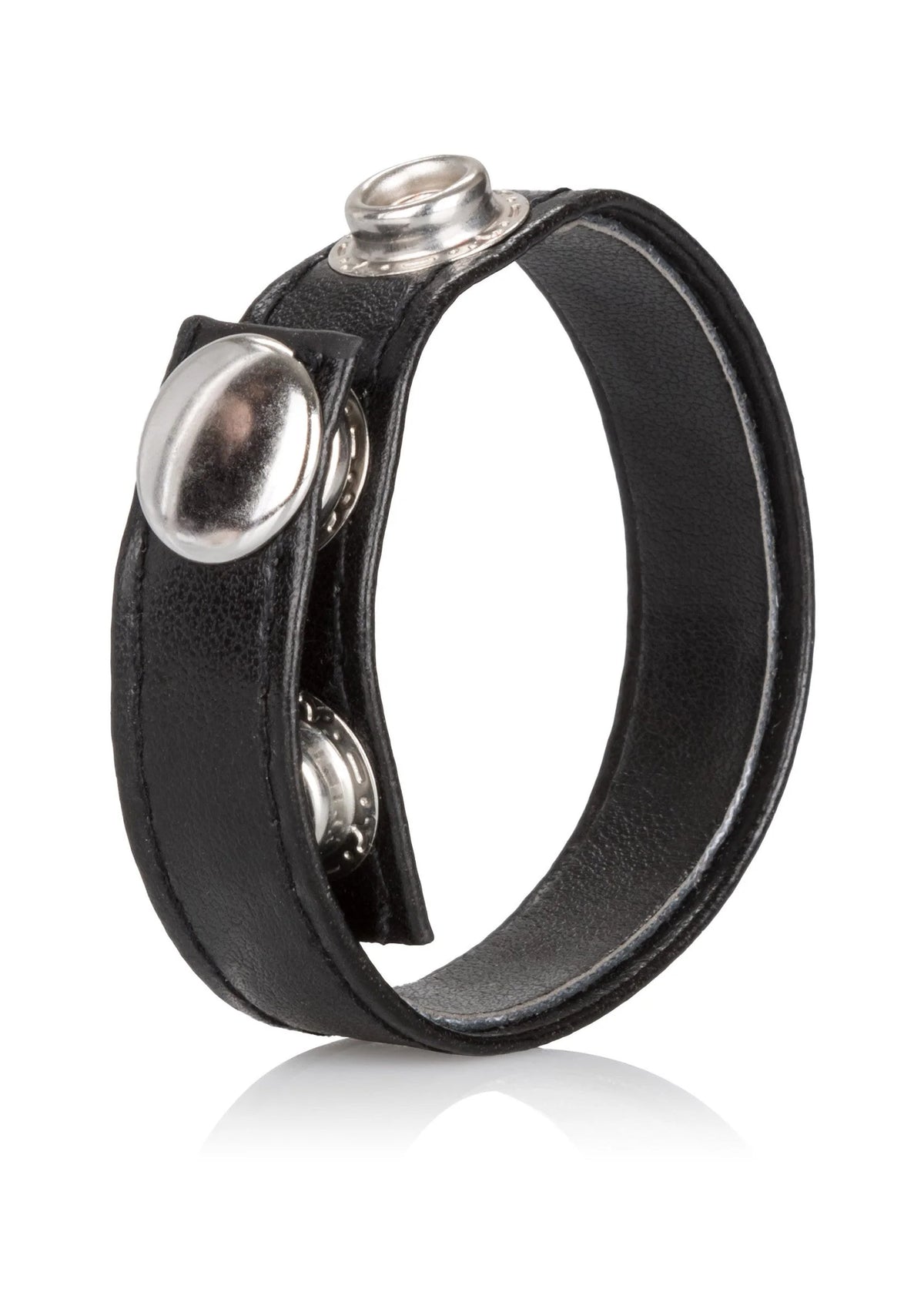 Bestel: Leather 3 - Snap CockRing by CalExotics - bij Happytoys: de erotische sex webshop | liever Happy dan Easy ⭐⭐⭐⭐⭐
