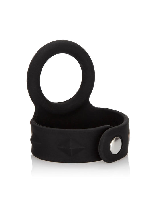 Bestel: CalExotics Silicone Tri - Snap Scrotum Support Ring - Large - bij Happytoys: de erotische sex webshop | liever Happy dan Easy ⭐⭐⭐⭐⭐ - Default Title - 12717 - BLACK